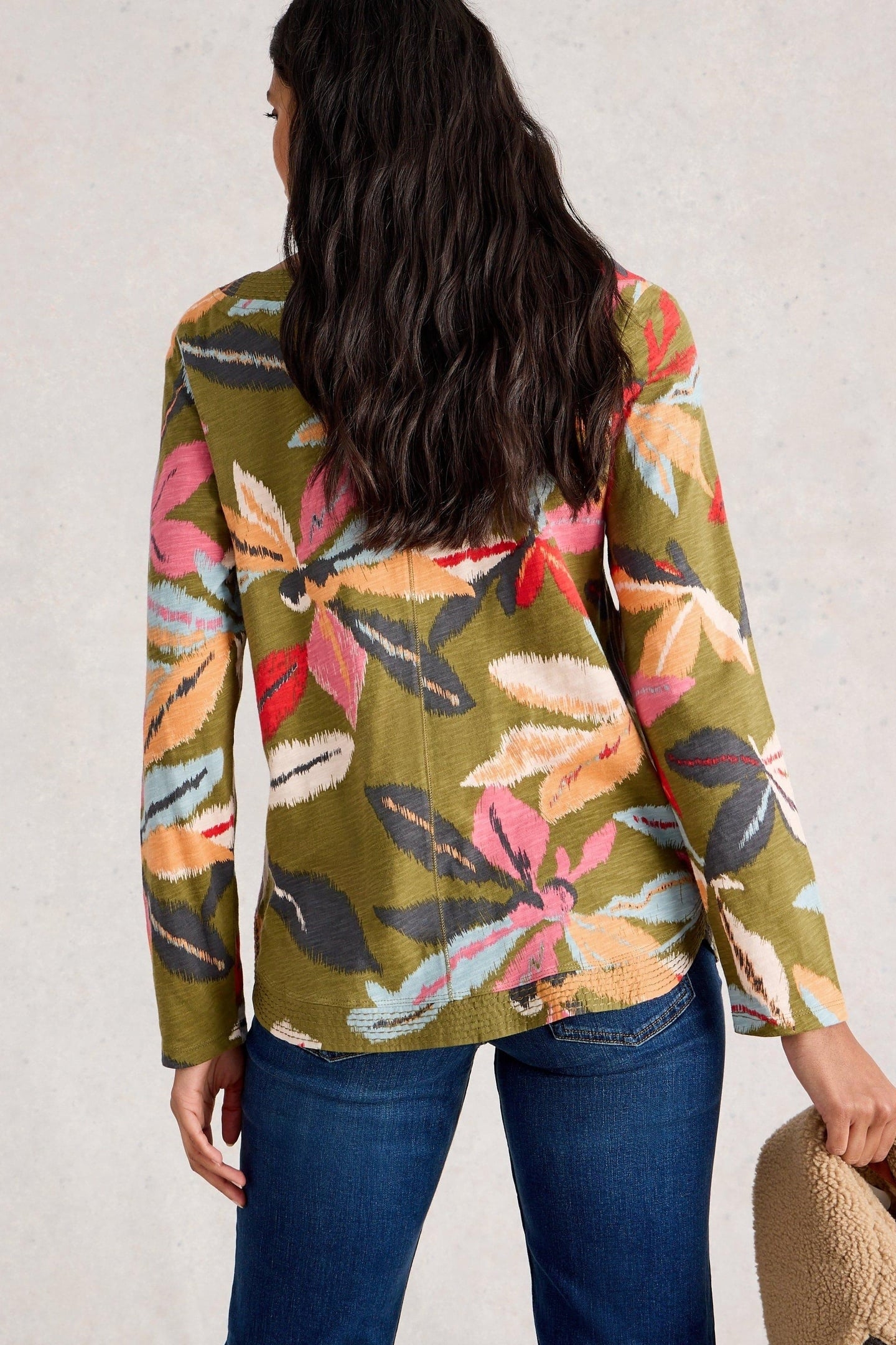 WEAVER LS TEE KHAKI GREEN 2