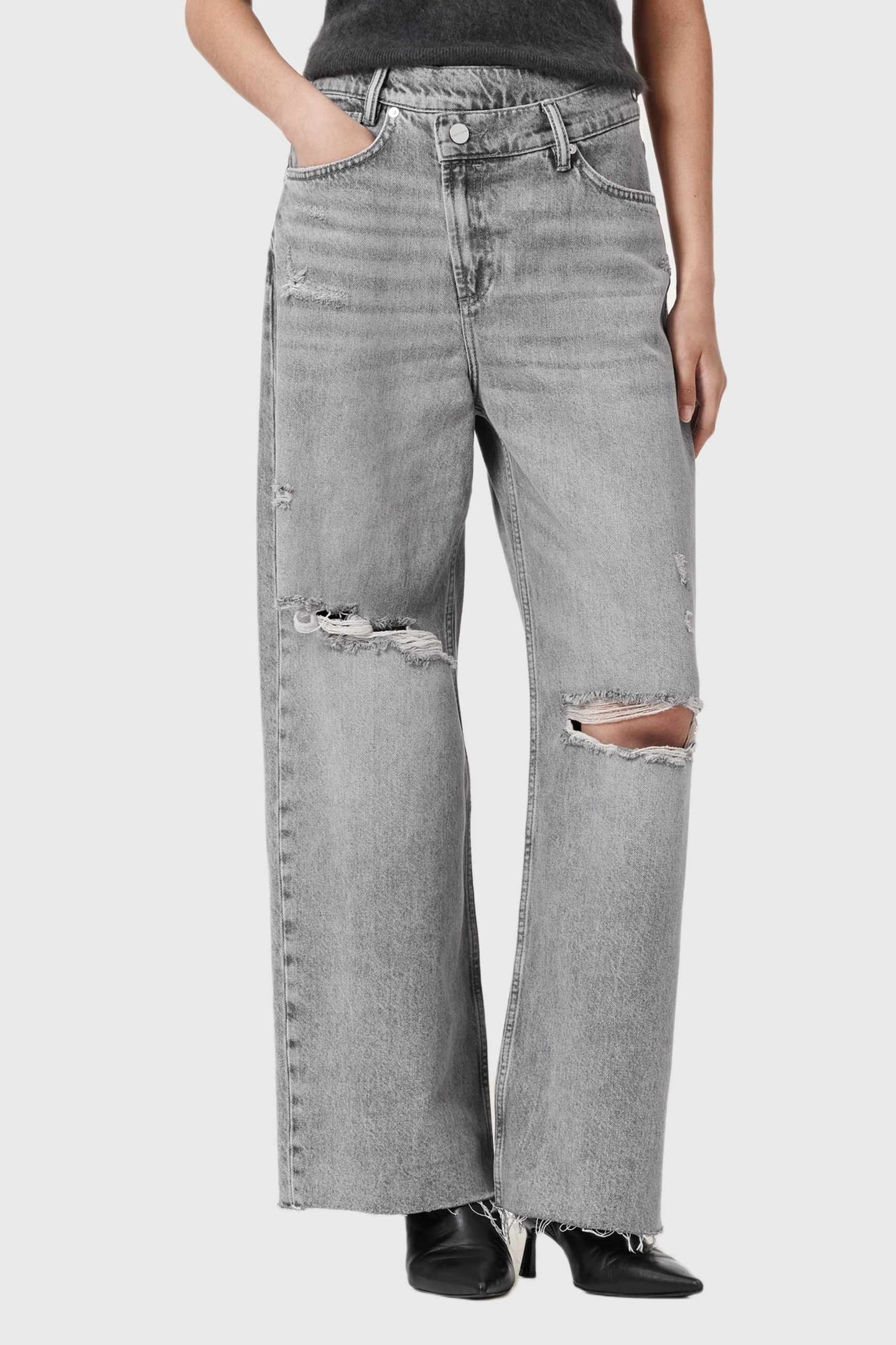 AKI CROSSOVER JEAN DESTROY GREY 1