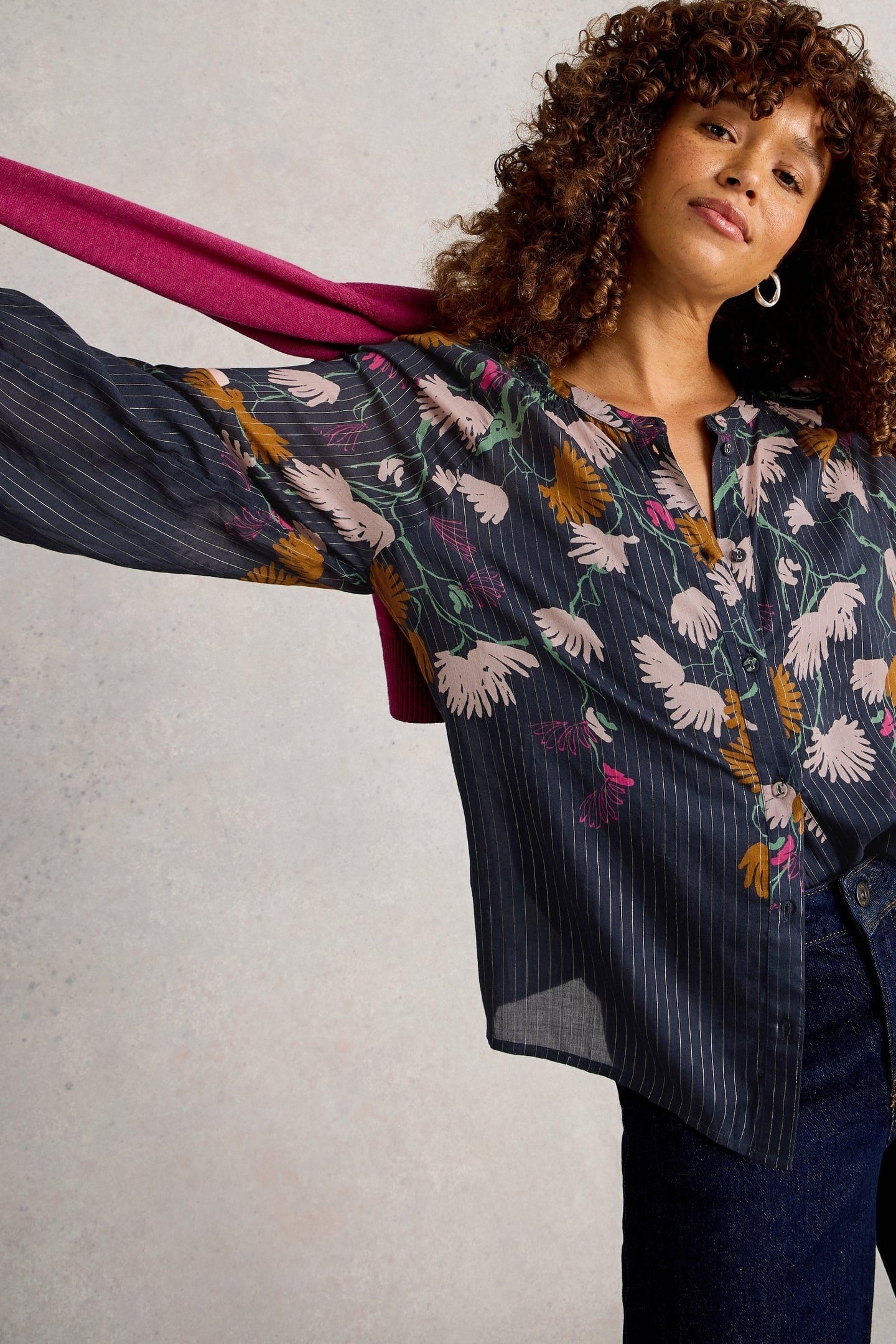 YUKI TOP NAVY MULTI 4