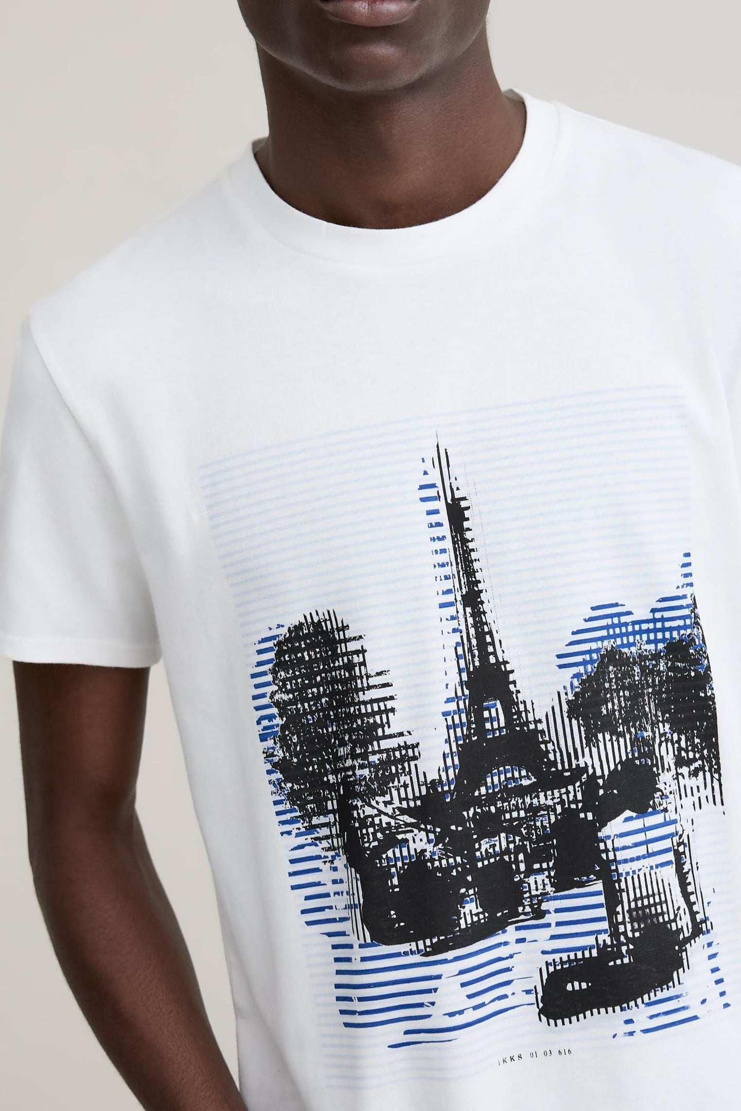 WHITE ORGANIC COTTON EIFFEL TOWER T-SHIRT 2