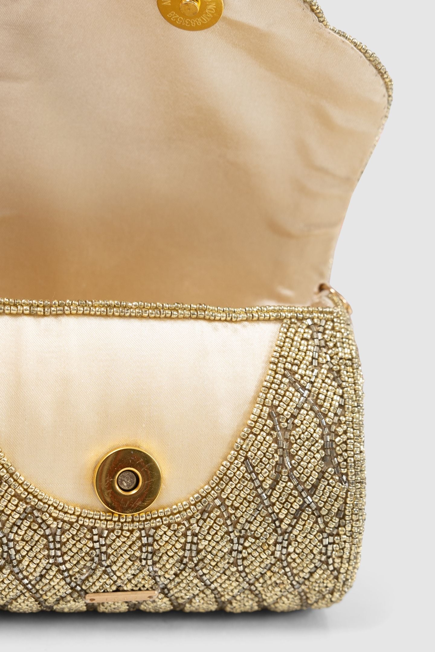 PEARL-EMBROIDERED GOLD HANDBAG 7
