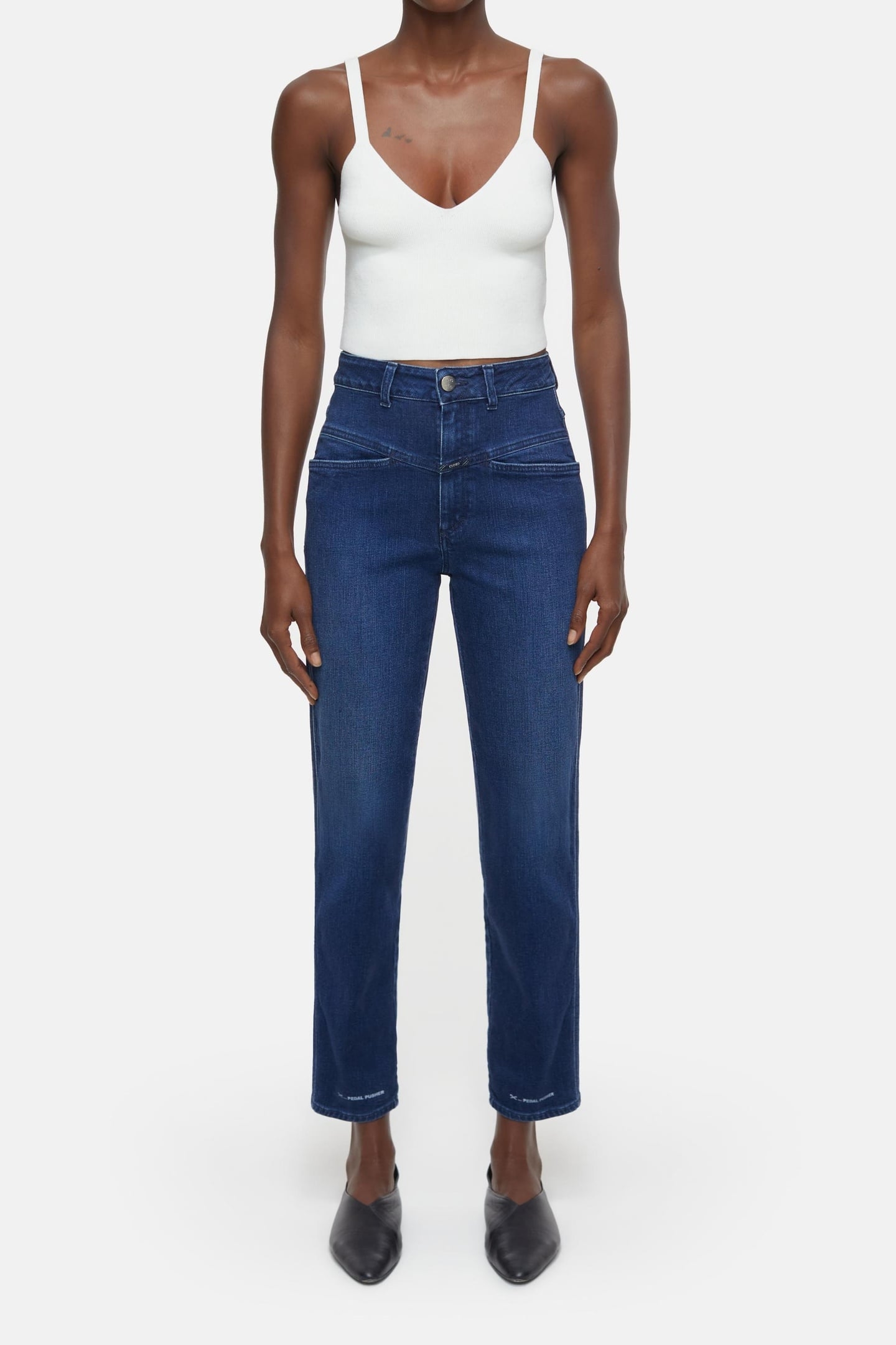 PEDAL PUSHER JEANS DARK BLUE 1