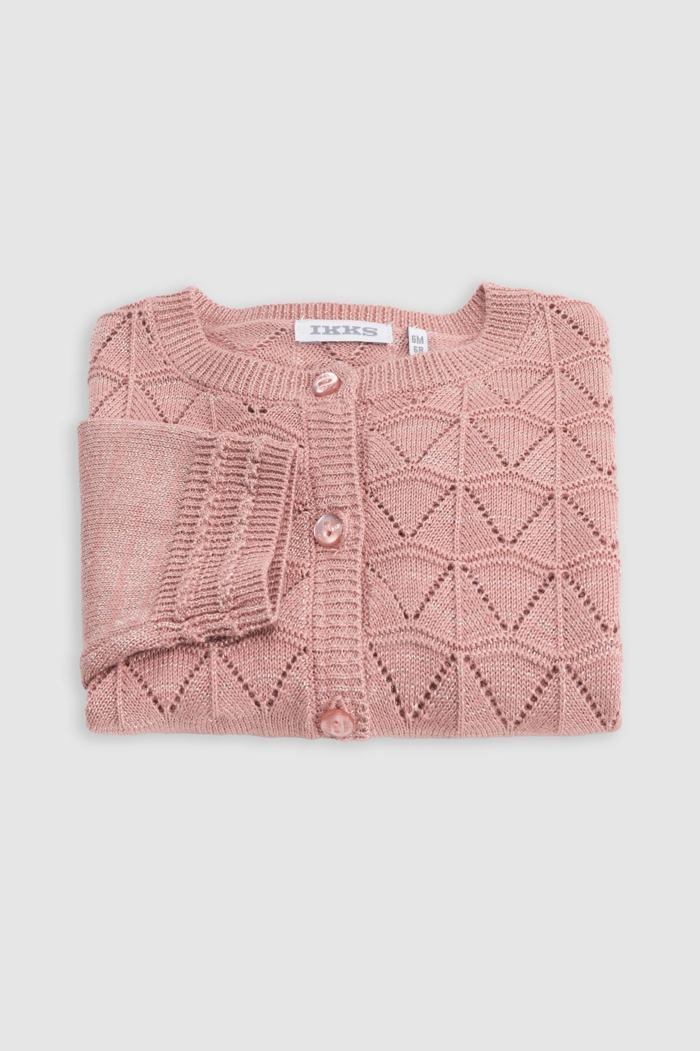 OPENWORK PINK LUREX CARDIGAN 3