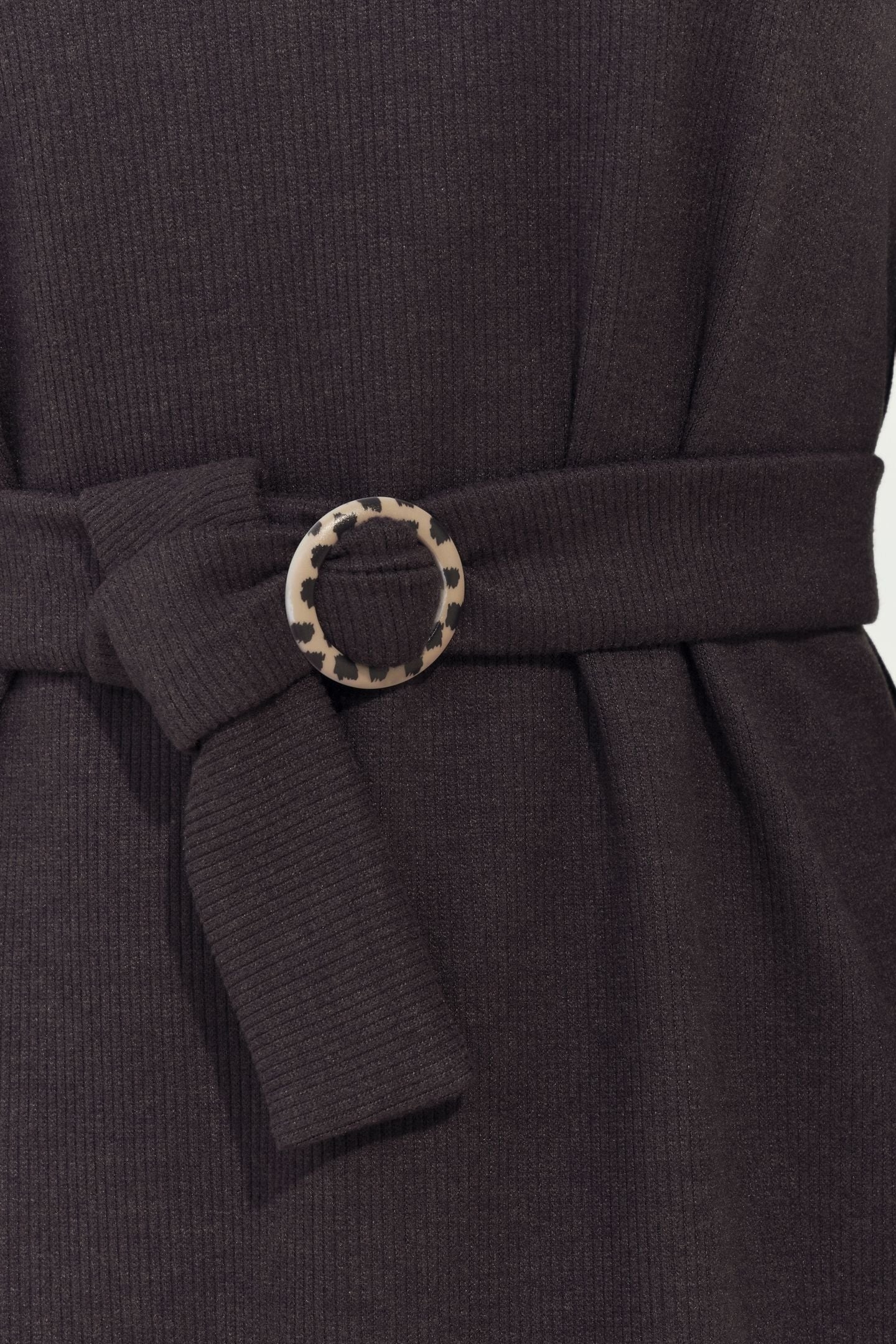 RAVENA - DARK GREY RIBBED KNIT SWEATSHIRT DRESS 6