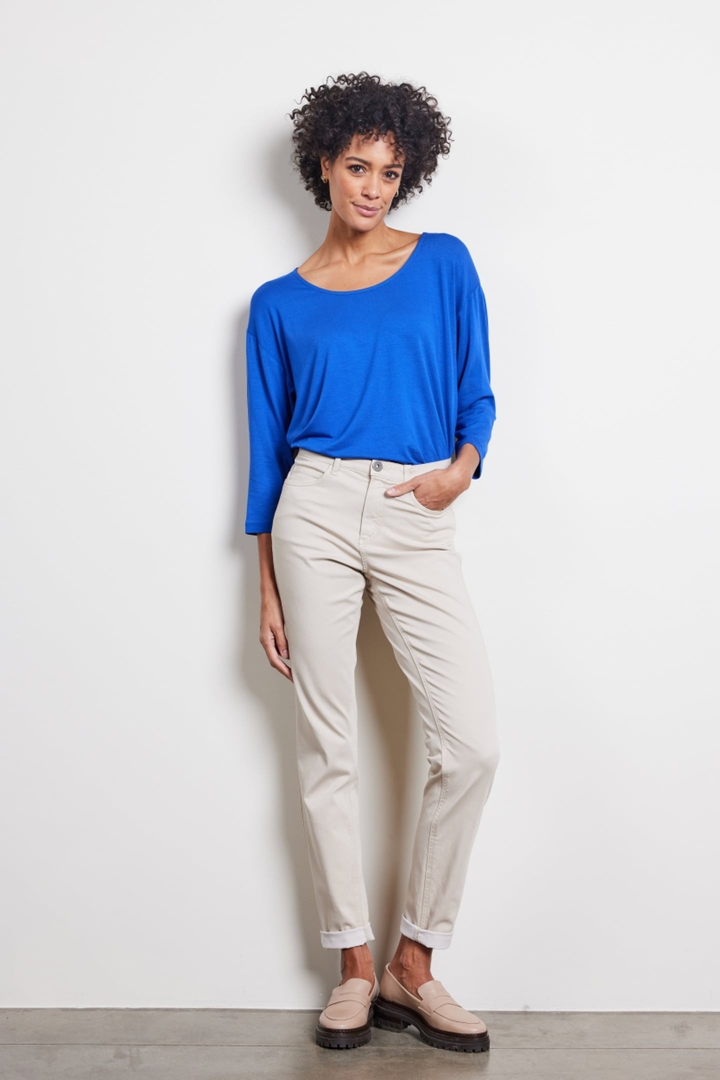 5 POCKETS PANTS TINA IN FEATHER GREY 1