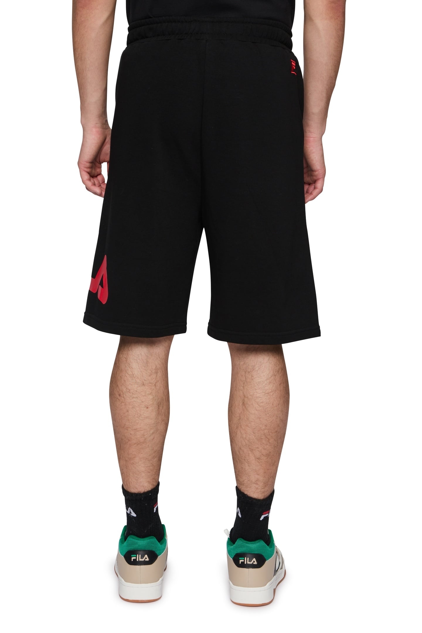LEZINNES LOOSE SHORTS BLACK-TRUE RED 3