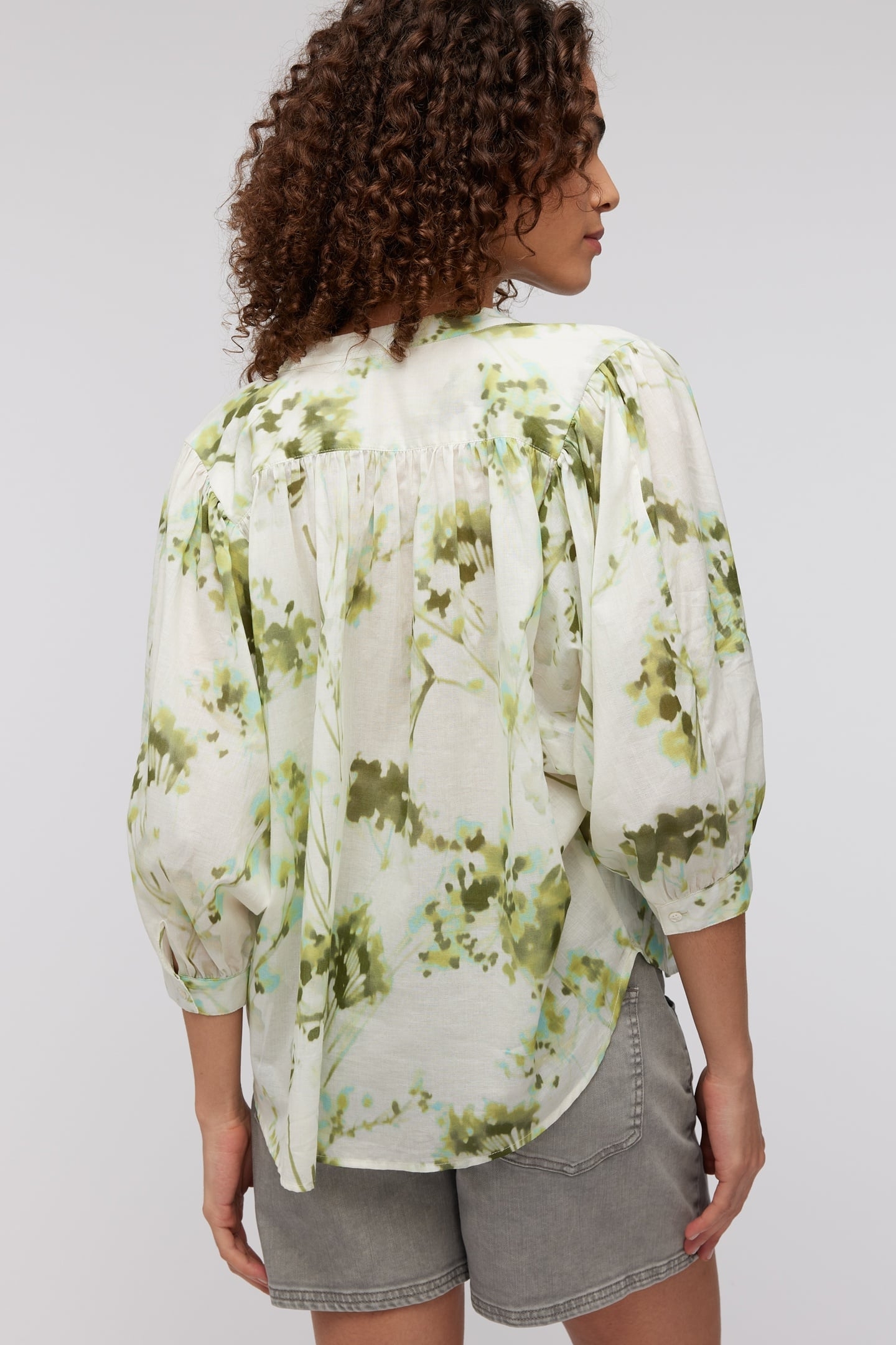 KITTY BLOUSE GREEN FLOWER 3