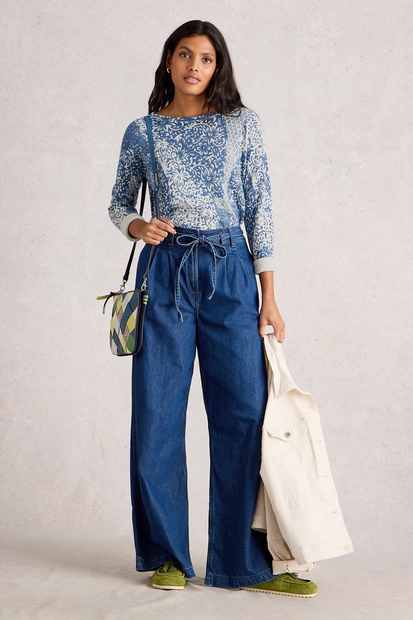 OLIVE PRINT JUMPER BLUE PRINT 2