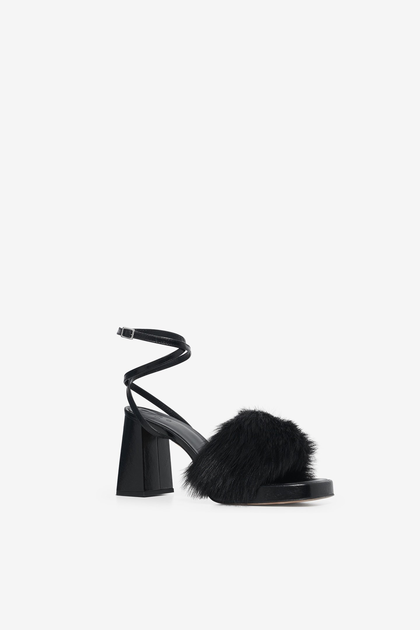 IRMA FOXY SANDALS BLACK FUR 4
