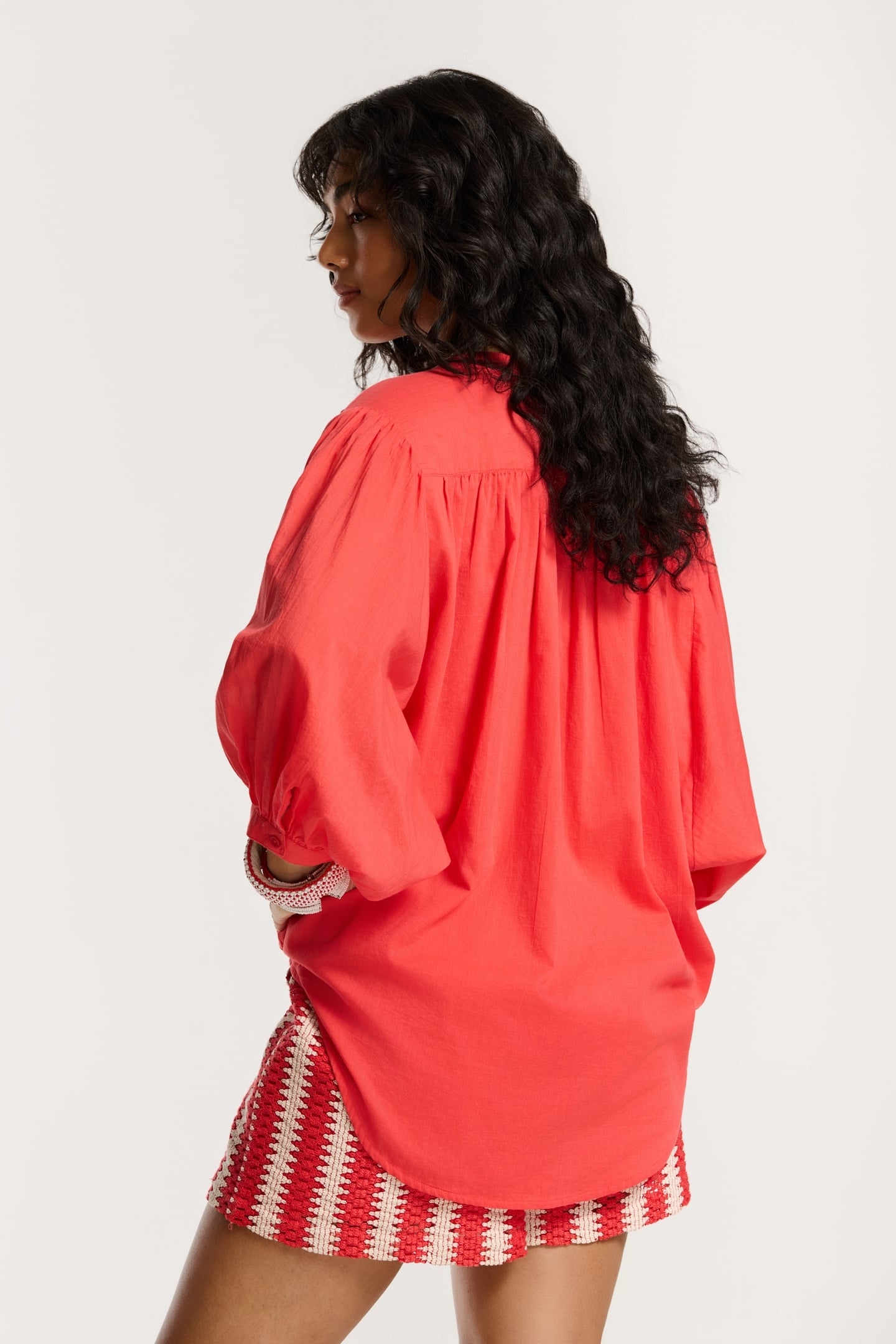 EVELYN BLOUSE RED HIBISCUS 6