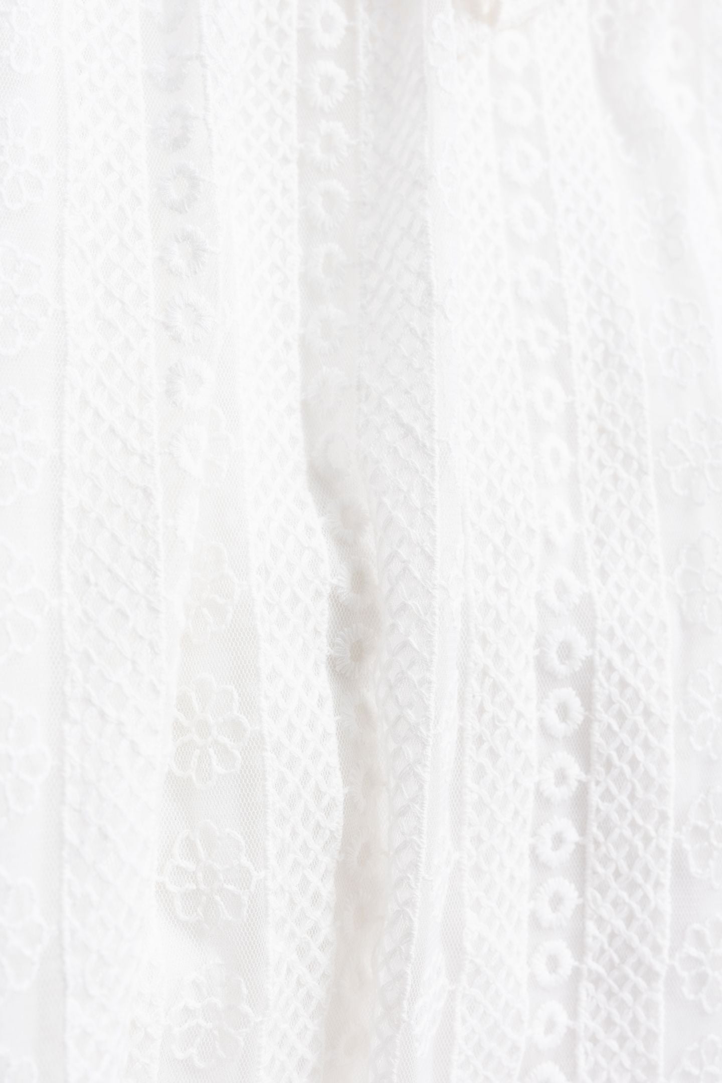 ECRU LACE DRESS WITH FLOUNCED BIB 7