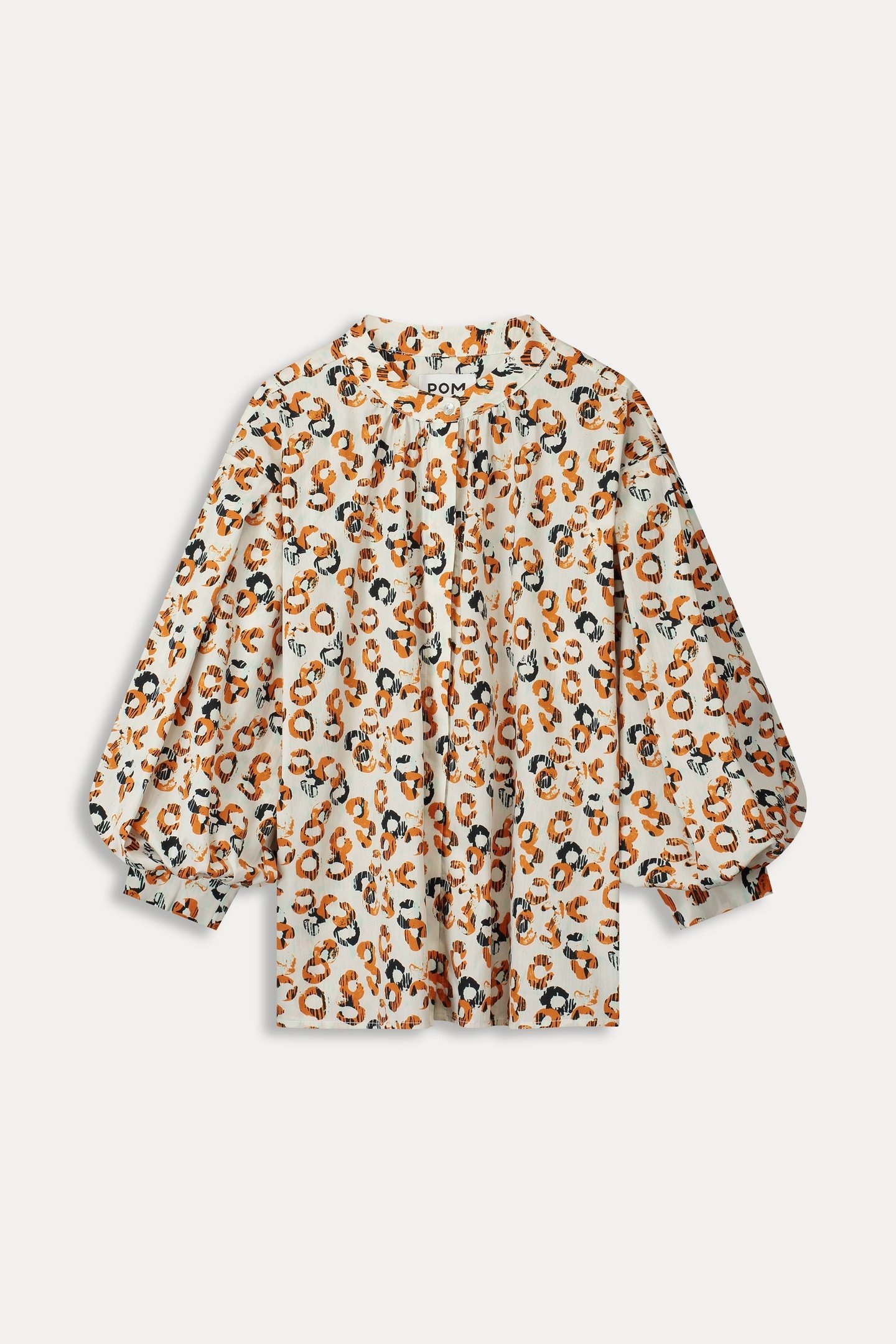 BLOUSE - POPLIN LEOPARD LUSH WHITE 5