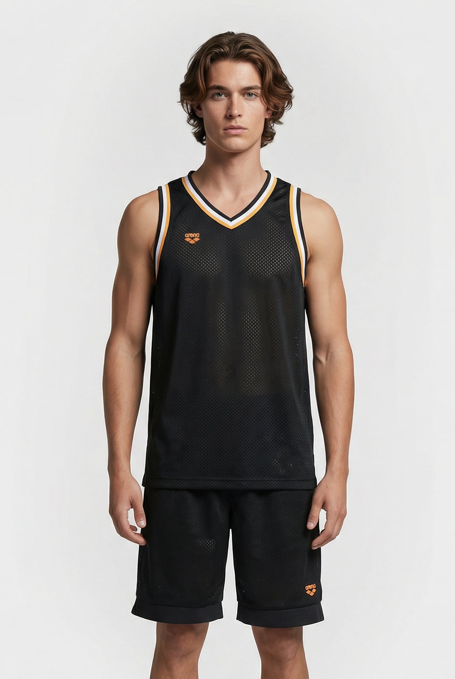 UNISEX ARENA 50TH TANK TOP MESH REVERSIBLE BLACK MULTI 2