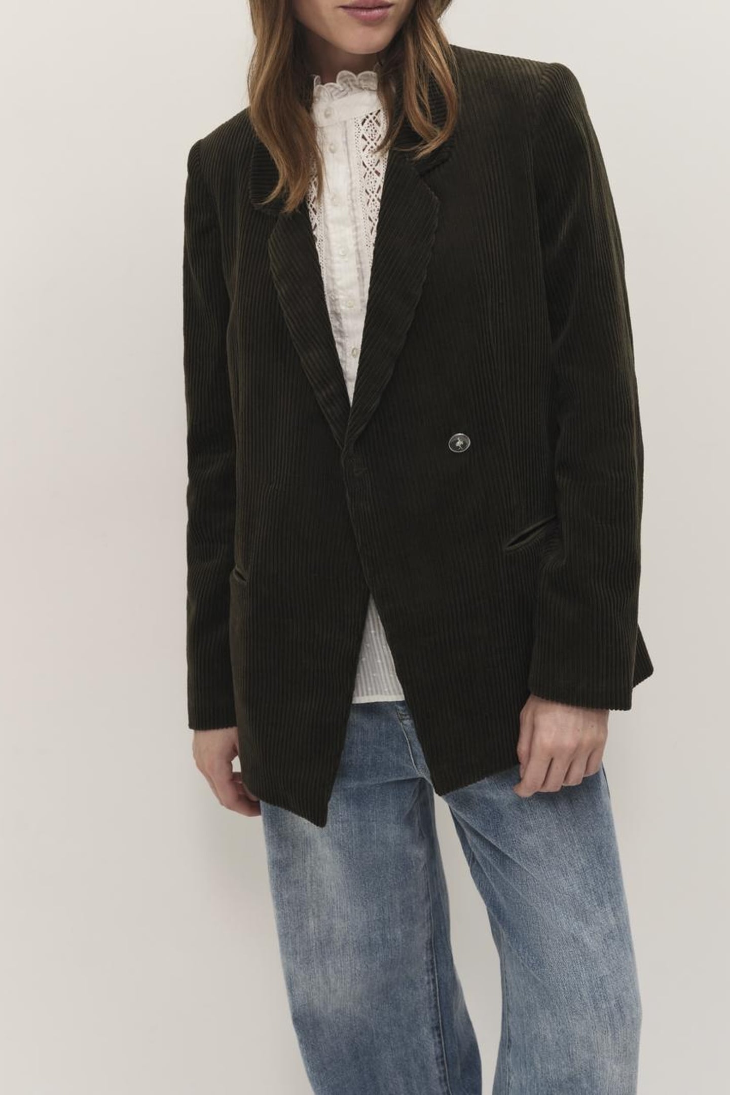 VIGG - KHAKI CORDUROY SUIT JACKET 1