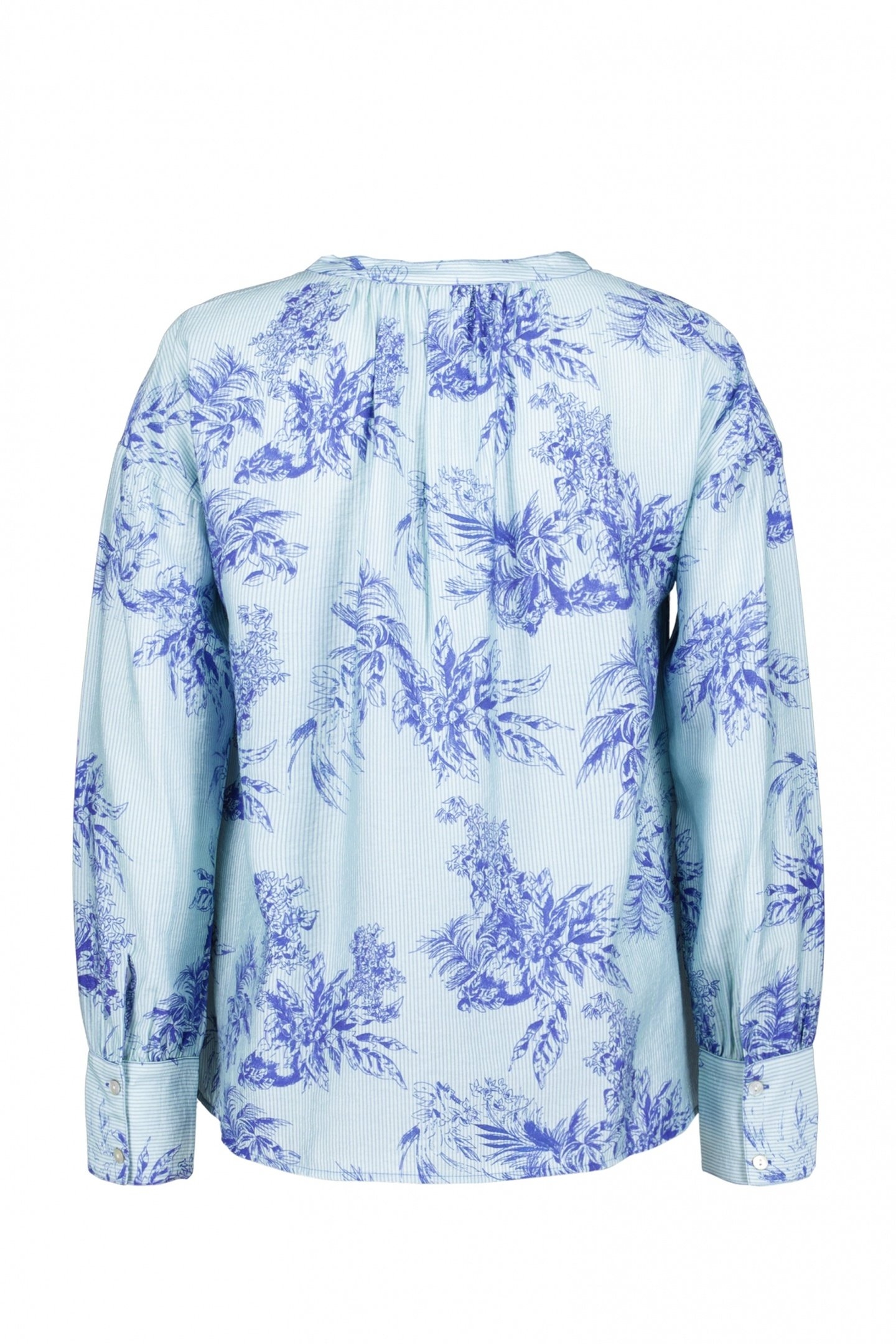 BLOUSE SARI LIGHT GREEN FINELINER PRINT 6