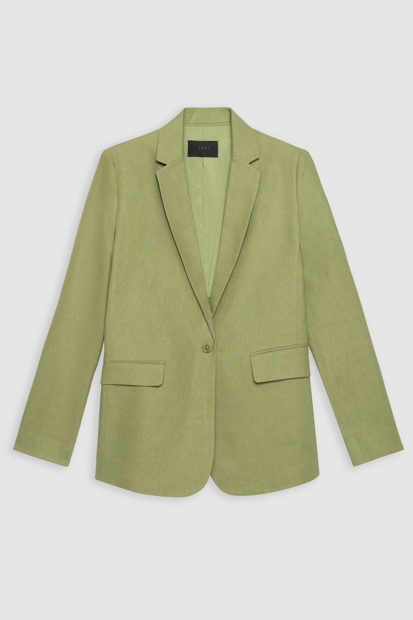 GREEN LINEN AND COTTON SUIT JACKET 4
