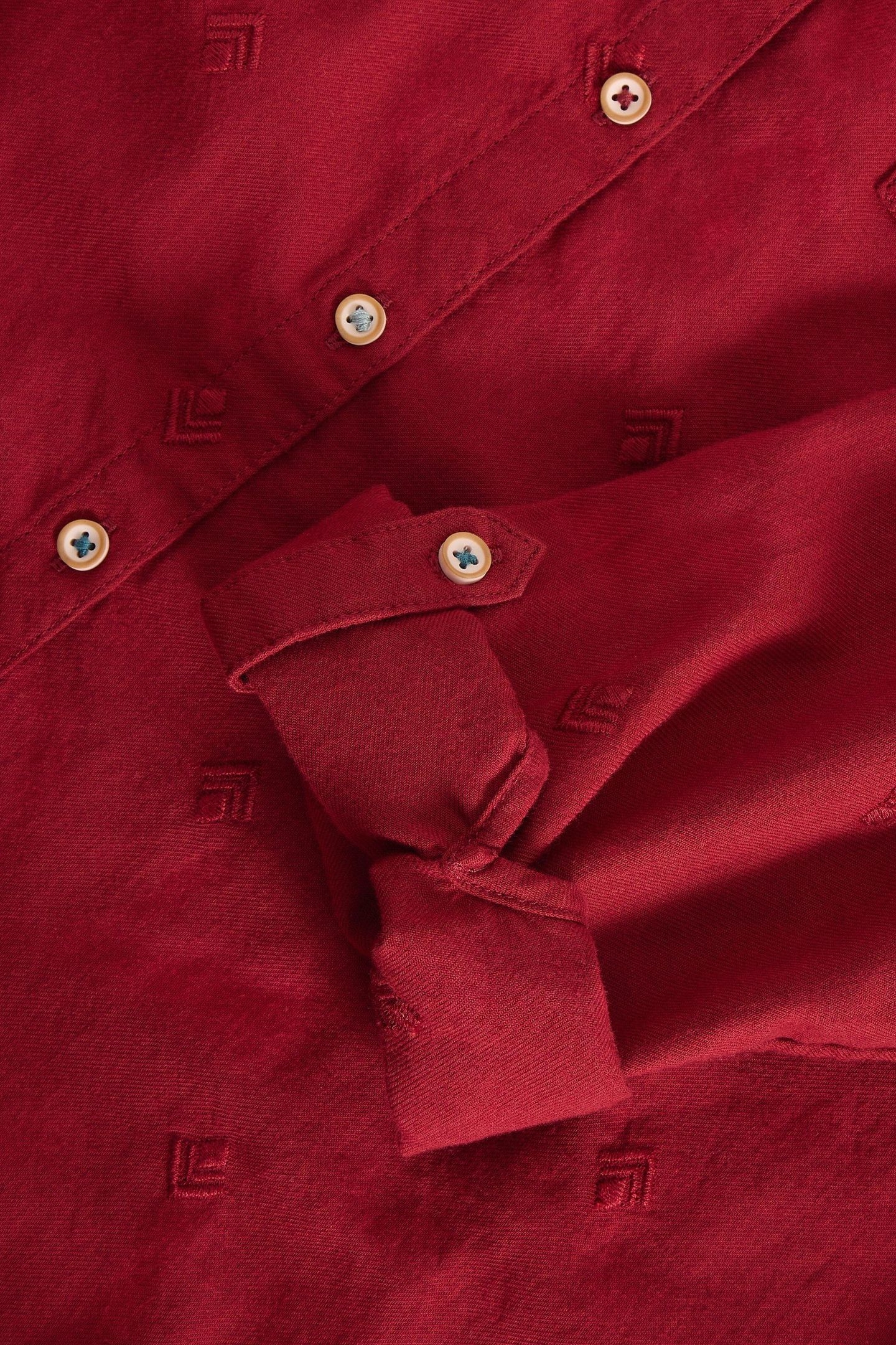 SOPHIE ORGANIC COTTON SHIRT MID RED 4