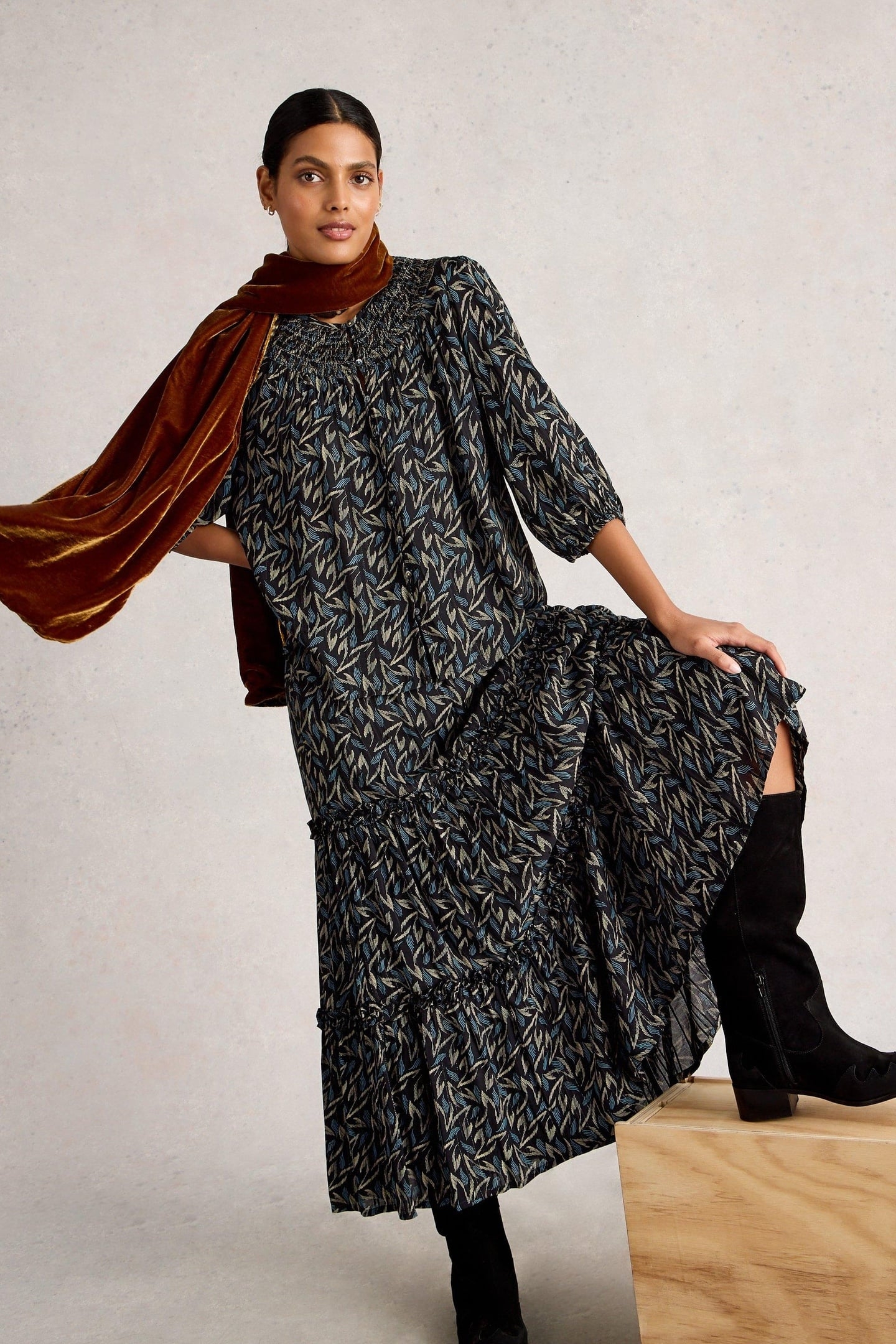 REMI METALLIC TOP BLACK MULTI 1