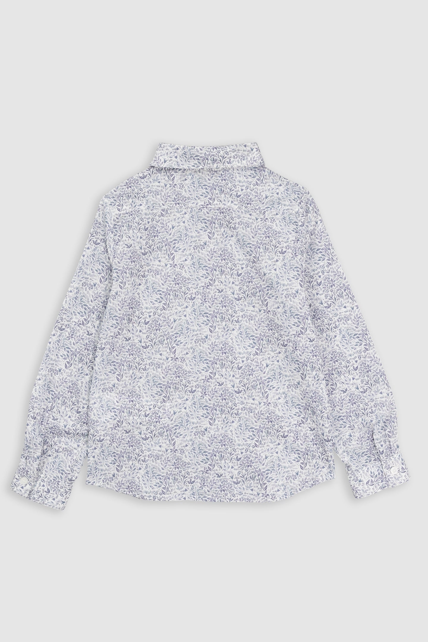 WHITE MINIMALIST FLORAL PRINTED SHIRT 2