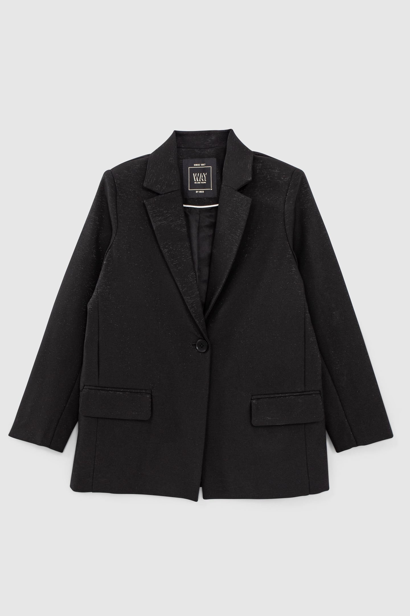 GIRLS' BLACK GLITTERY SUIT JACKET 1