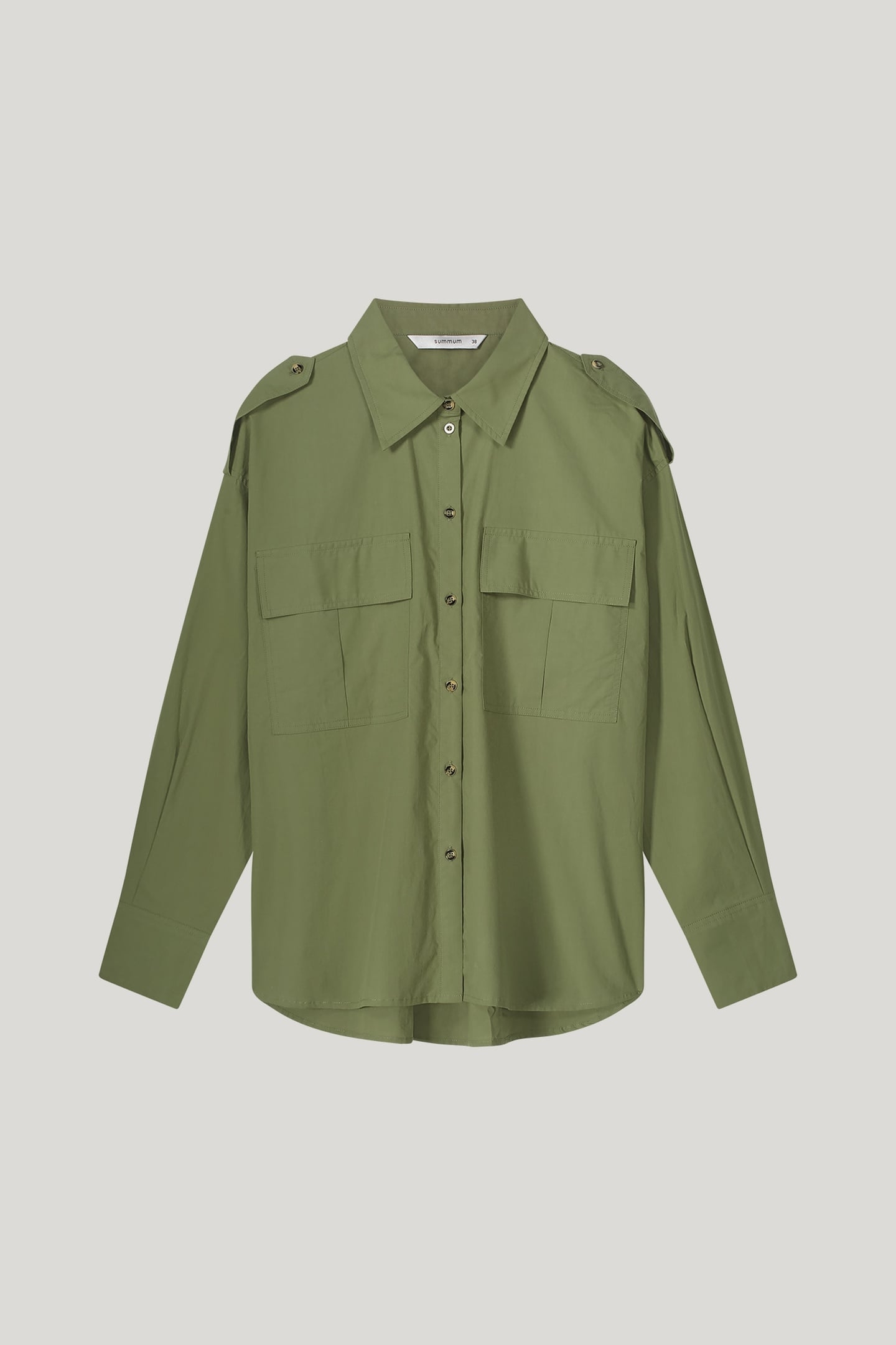 EPAULETTEN BLOUSE CRISPY POLIN COMBAT GREEN 4