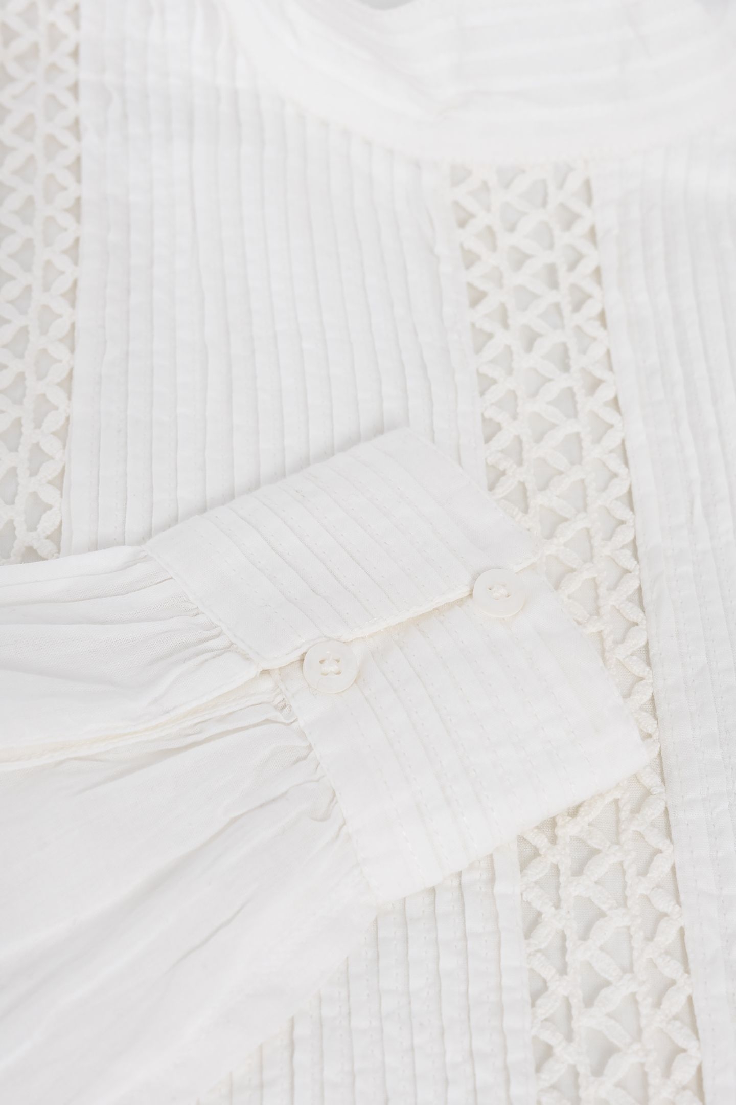 OFF-WHITE ORGANIC COTTON BLOUSE DECORATED WITH PASSEMENTERIE 5