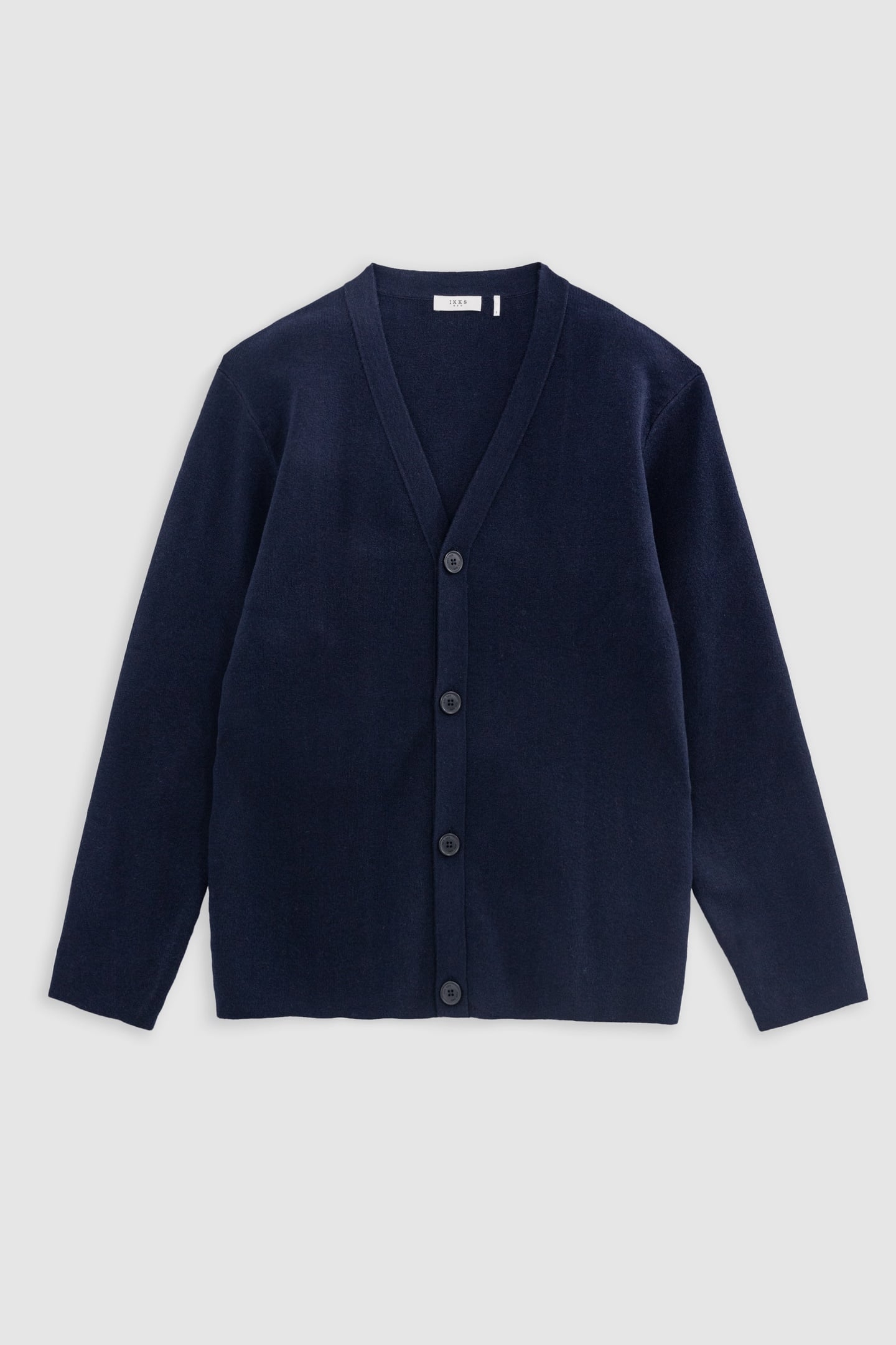 NAVY KNIT V-NECK CARDIGAN 5