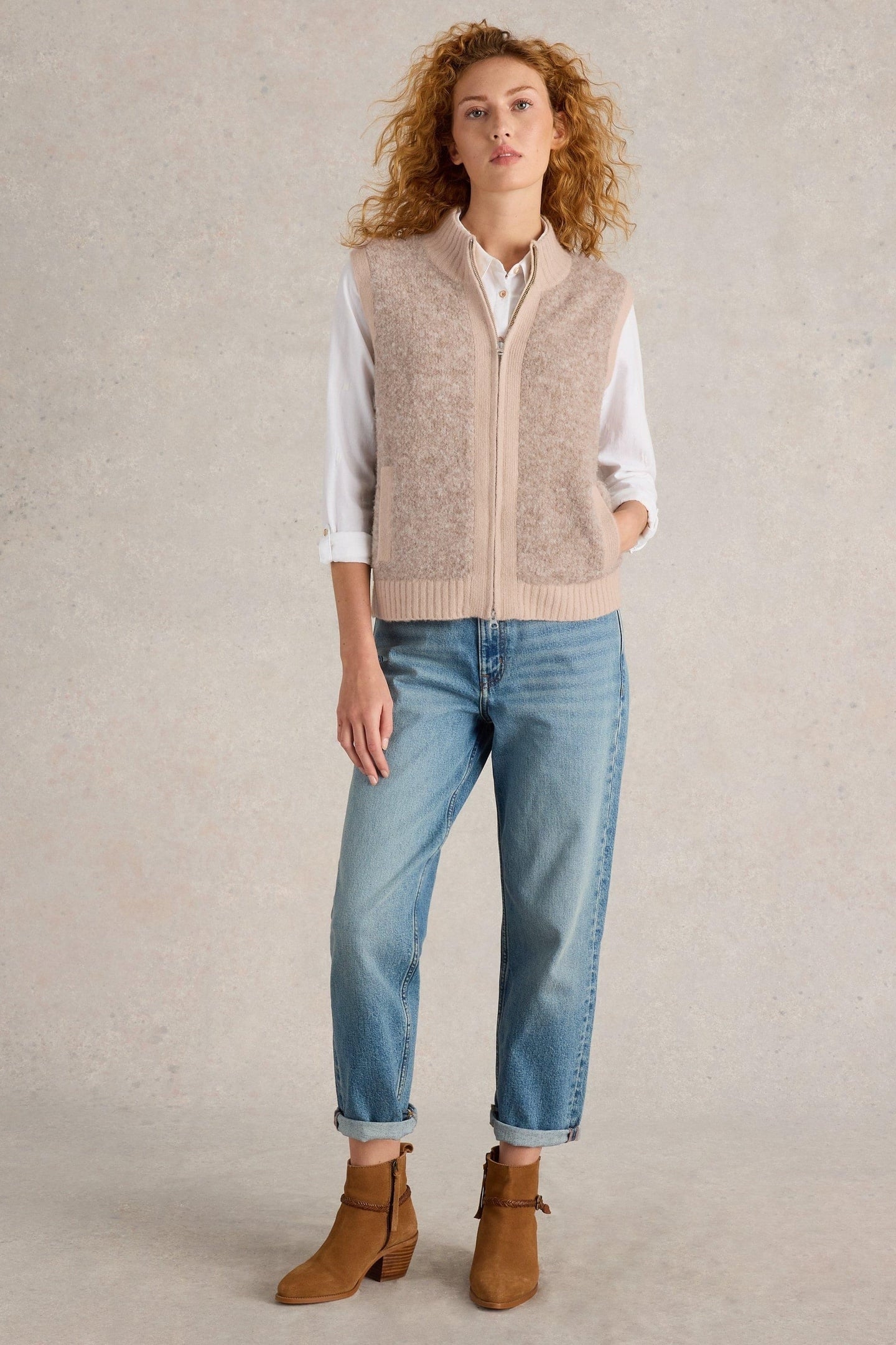 BOUCLE GILET LIGHT NATURAL 1