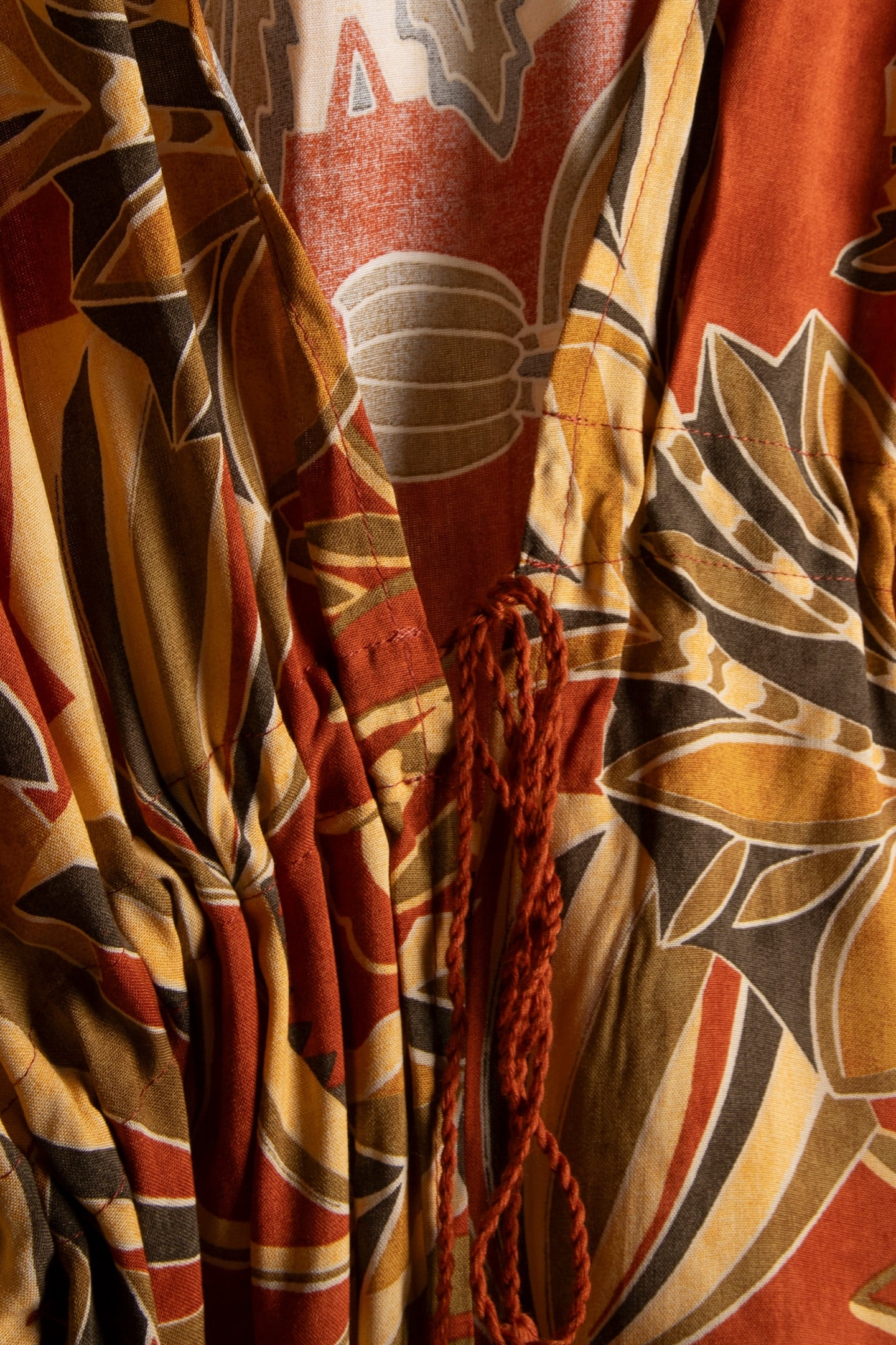 KAFTAN YASSINA IN COPPER WITH PALMA PRINT 4