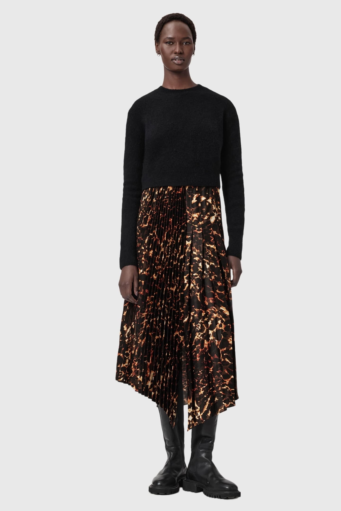 JAX PARDUS DRESS BLACK/BITTER BROWN 1