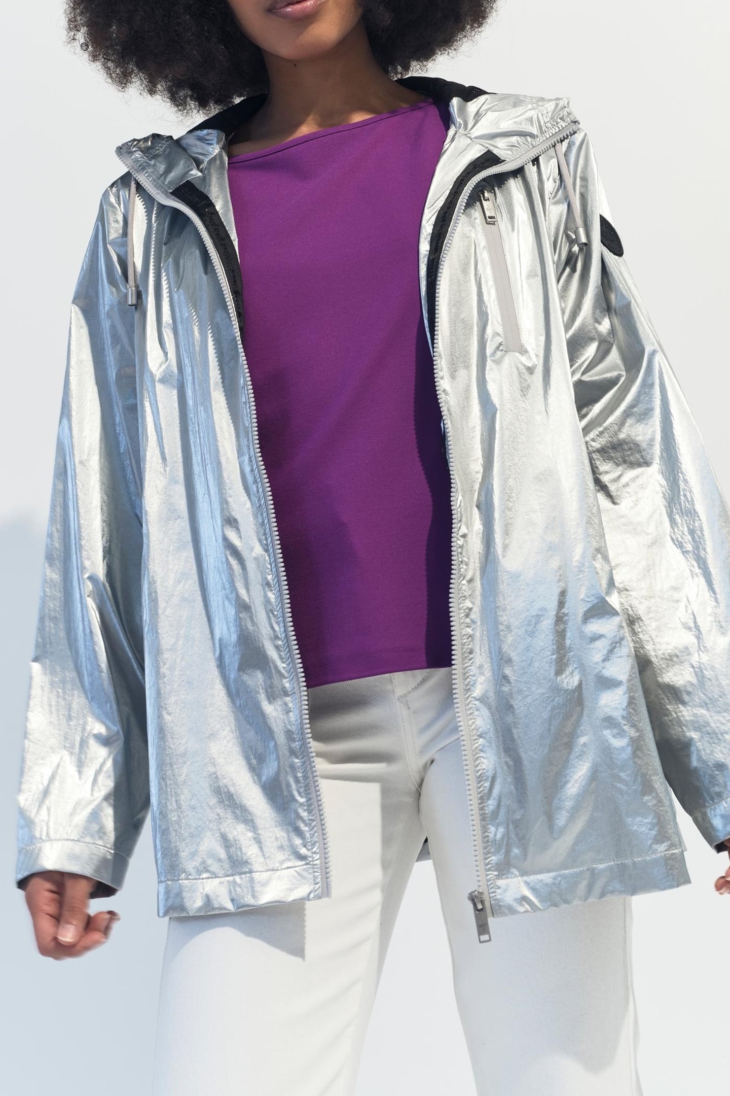 DUARTE - SILVER HOODED PARKA 1