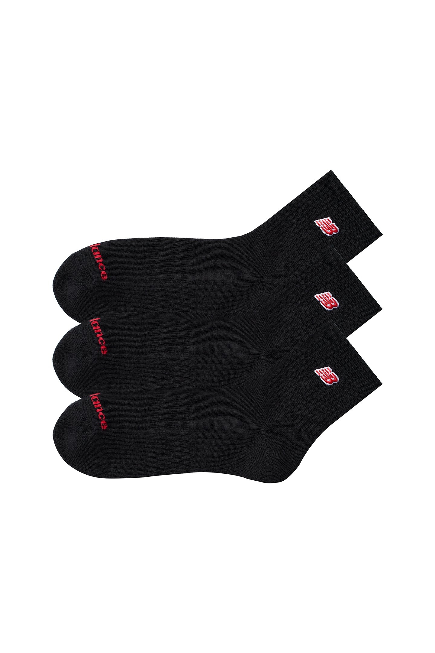 UNISEX PATCH LOGO ANKLE 3 PACK BLACK 2