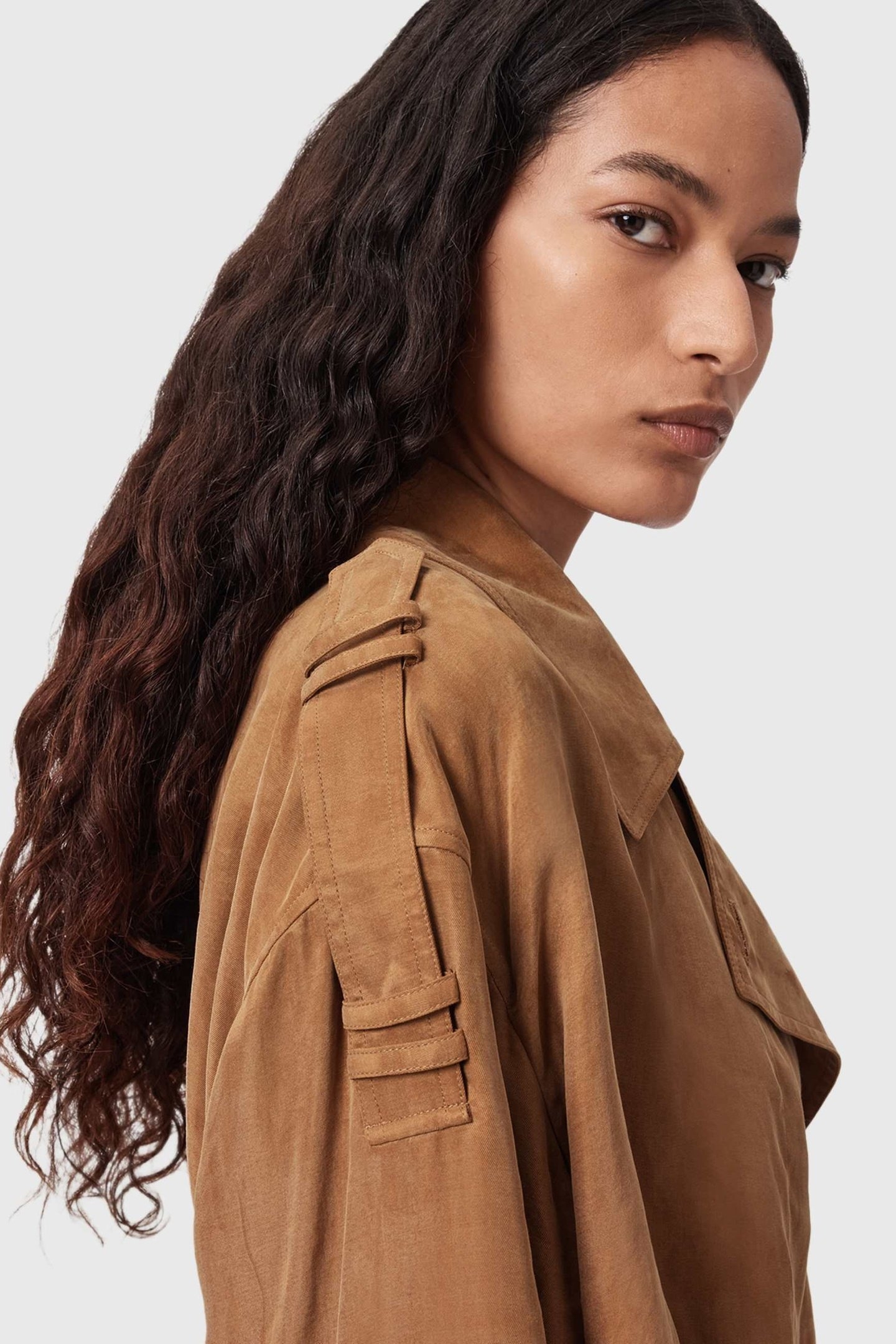 LINNIE TRENCH CARAMEL CAFE BROWN 8