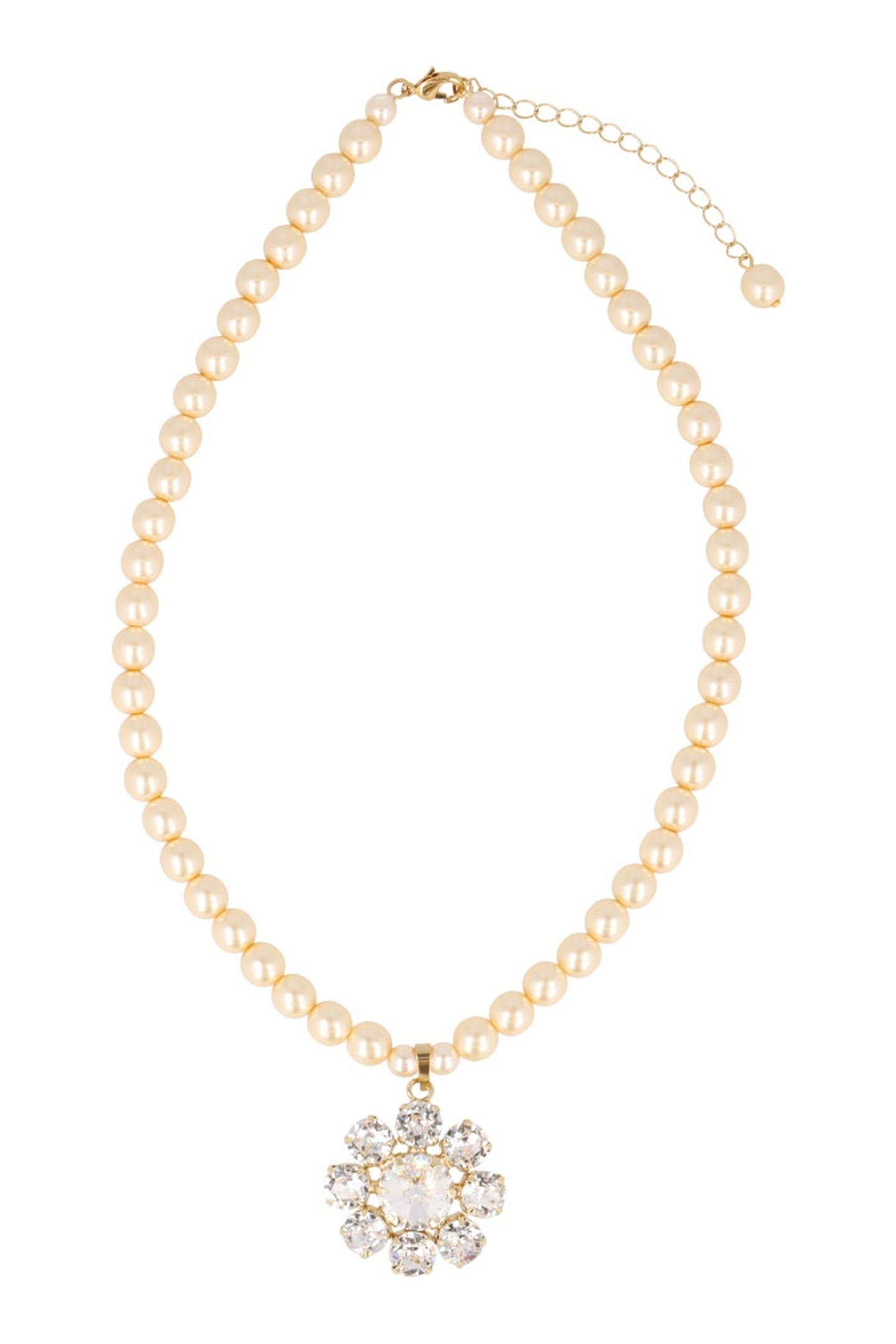 ANEMONE NECKLACE CREAM, CRYSTAL 1