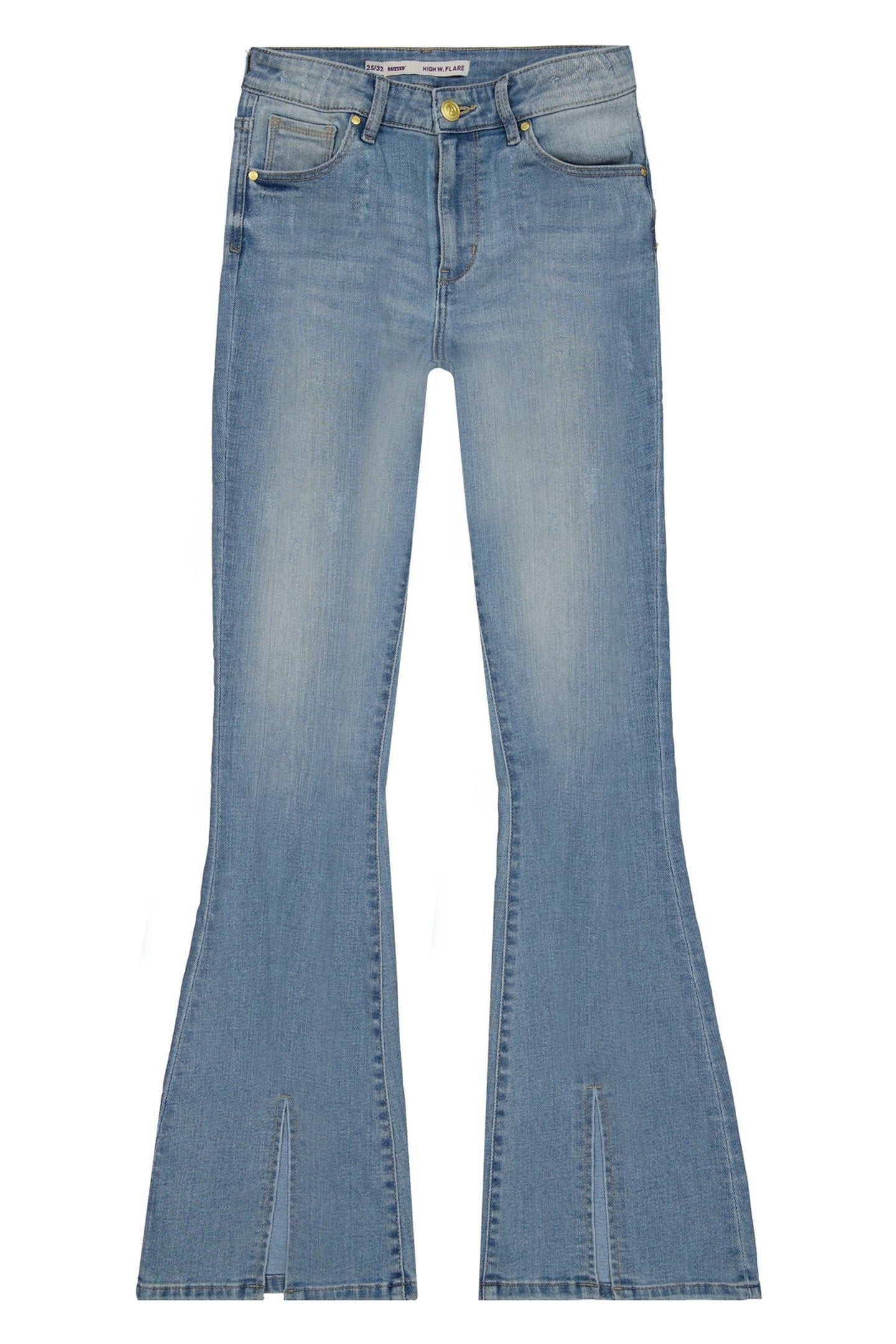 SUNRISE SLIT FLARE JEANS VINTAGE BLUE 4