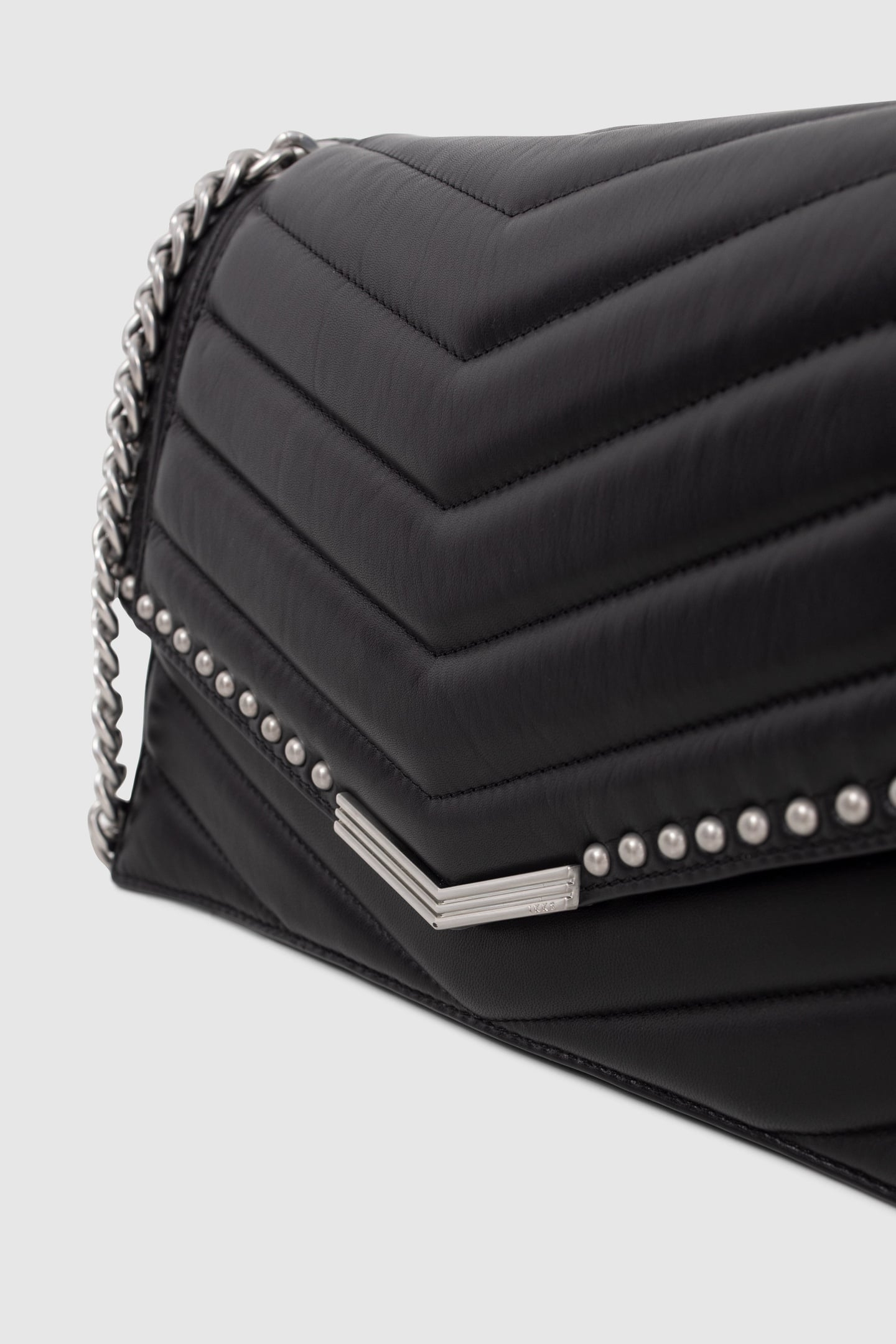 BLACK STUDDED LEATHER THE 1 ROCK BAG SIZE L 4