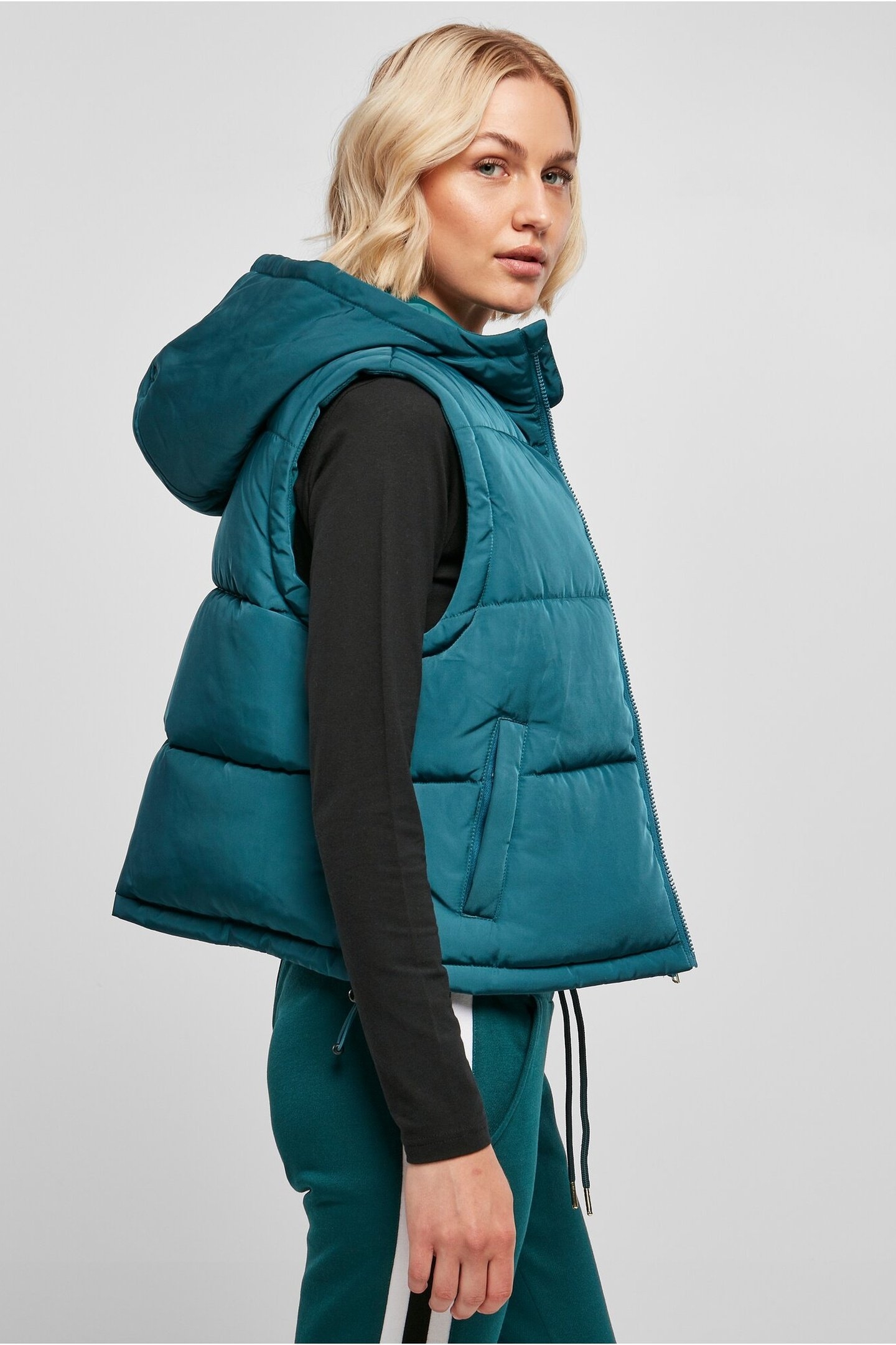 LADIES RECYCLED TWILL PUFFER VEST JASPER 6