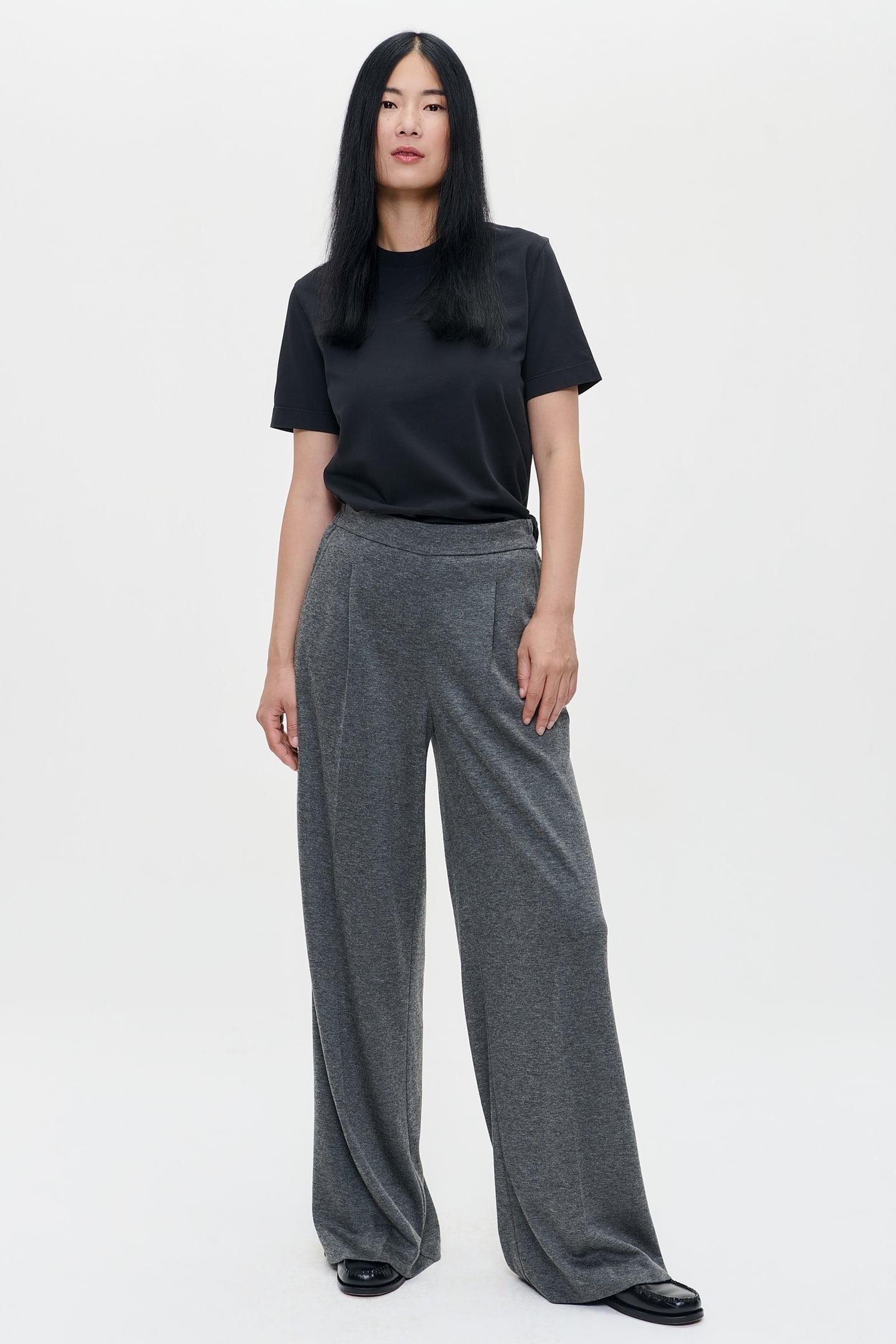 DOUBLE JERSEY DURBAN-2 PANTS GREY MELANGE 1