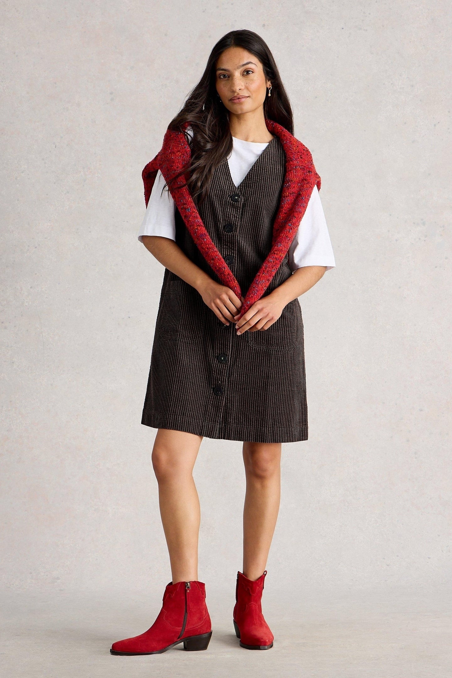 ROSE CORD PINNY BLACK MULTI 1