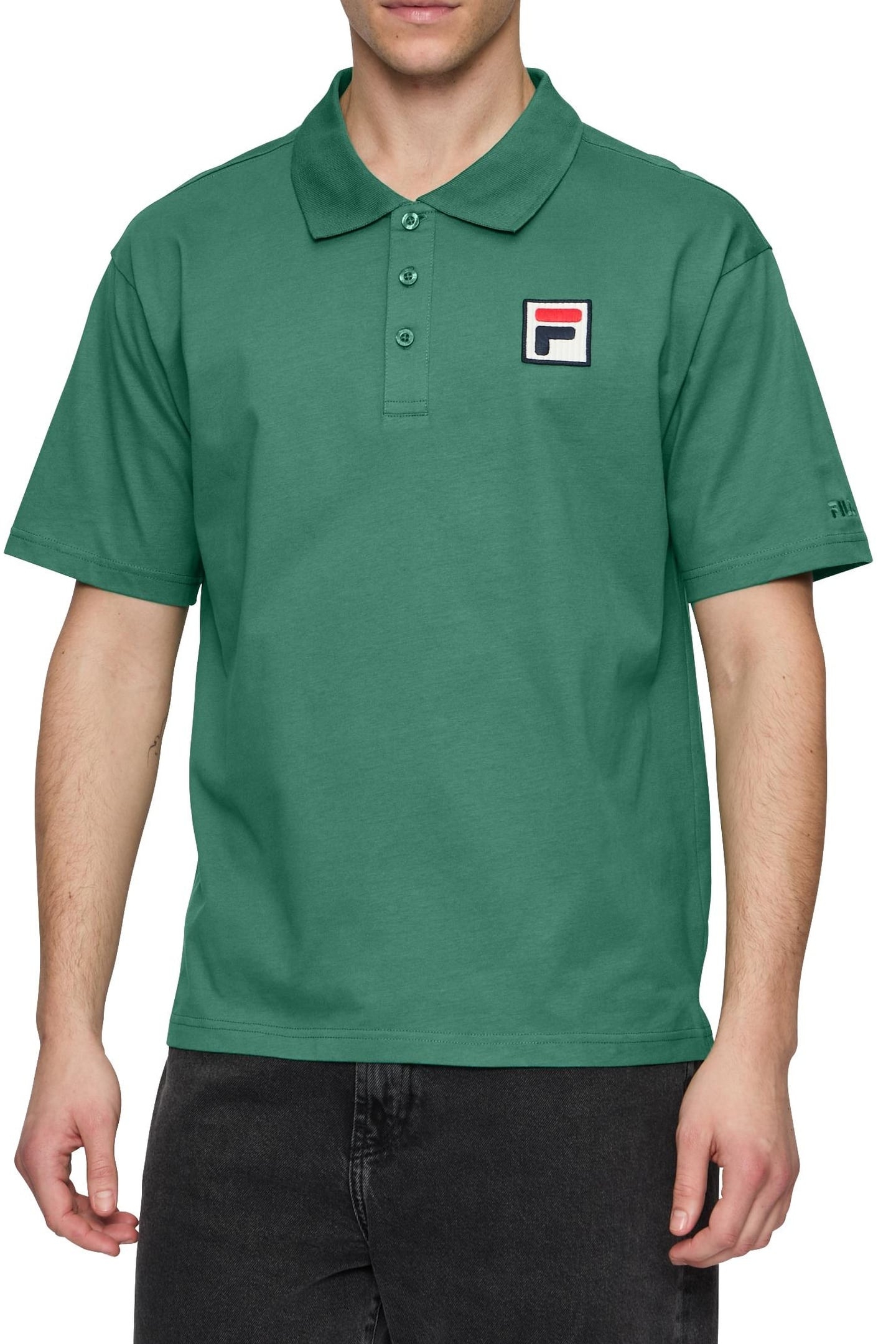 UNISEX BURFORD LOOSE POLO FIR 1