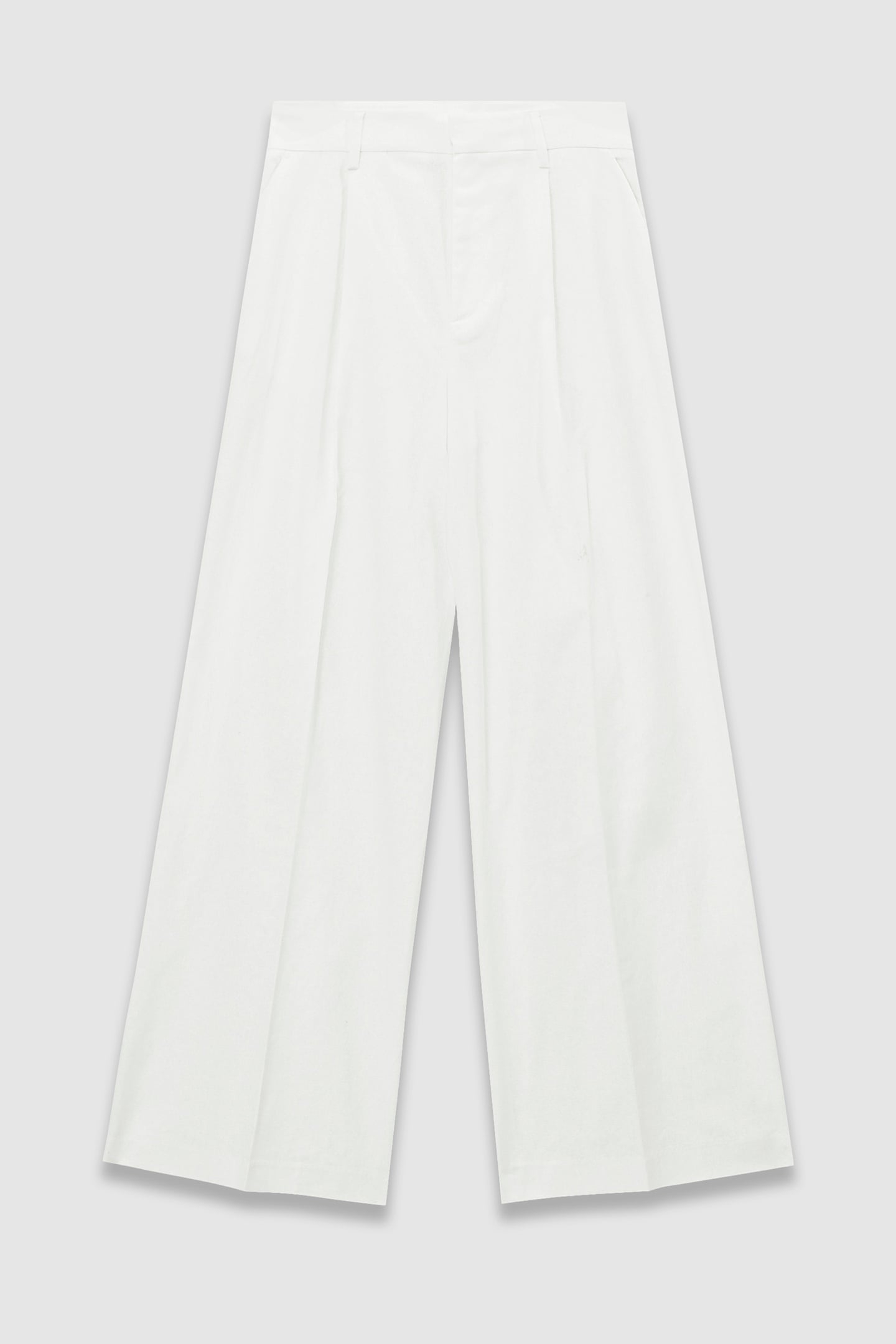 ECRU LINEN AND COTTON SUIT PANTS 4