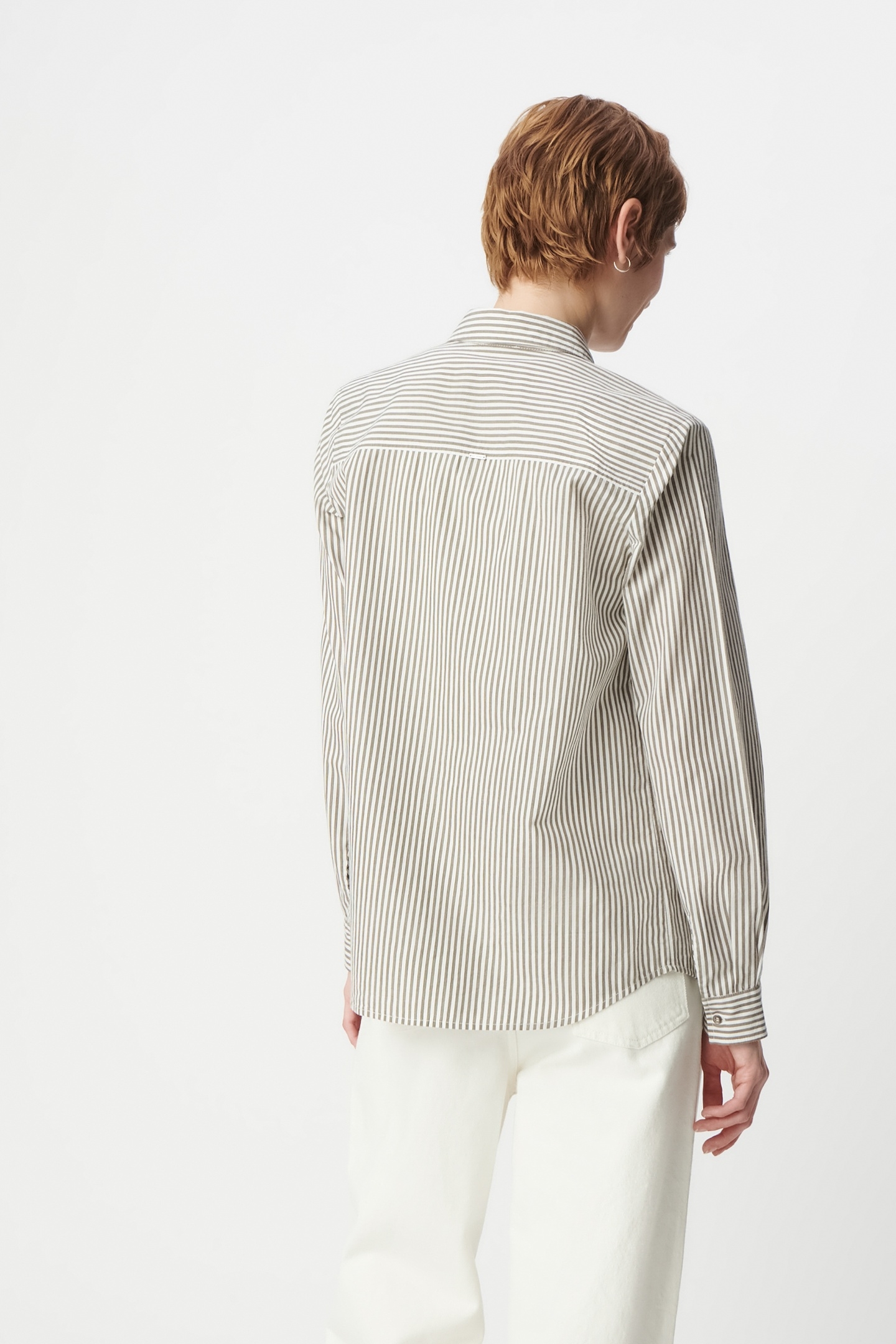 ORGANIC COTTON SHIRT, LIGHT GREY STRIPES 3