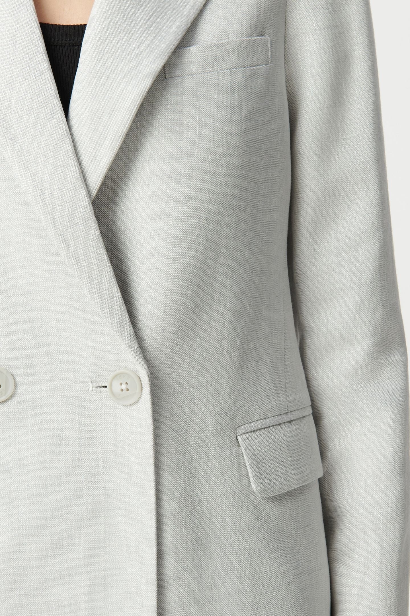 GREY SEQUINED DOUBLE-BREASTED SUIT JACKET 6