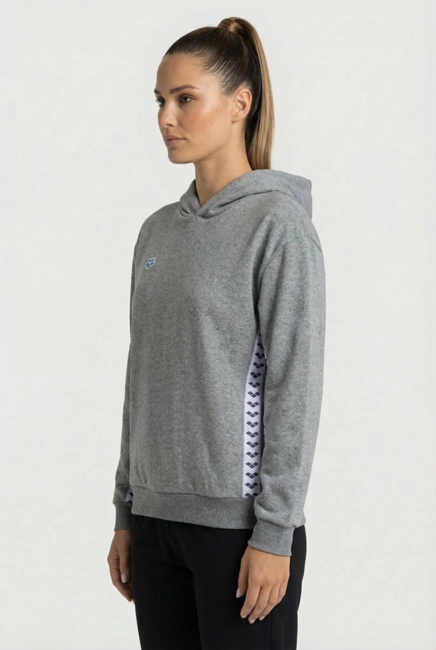 UNISEX HOODIE TEAM DARK GREY MELANGE WHITE BL 5