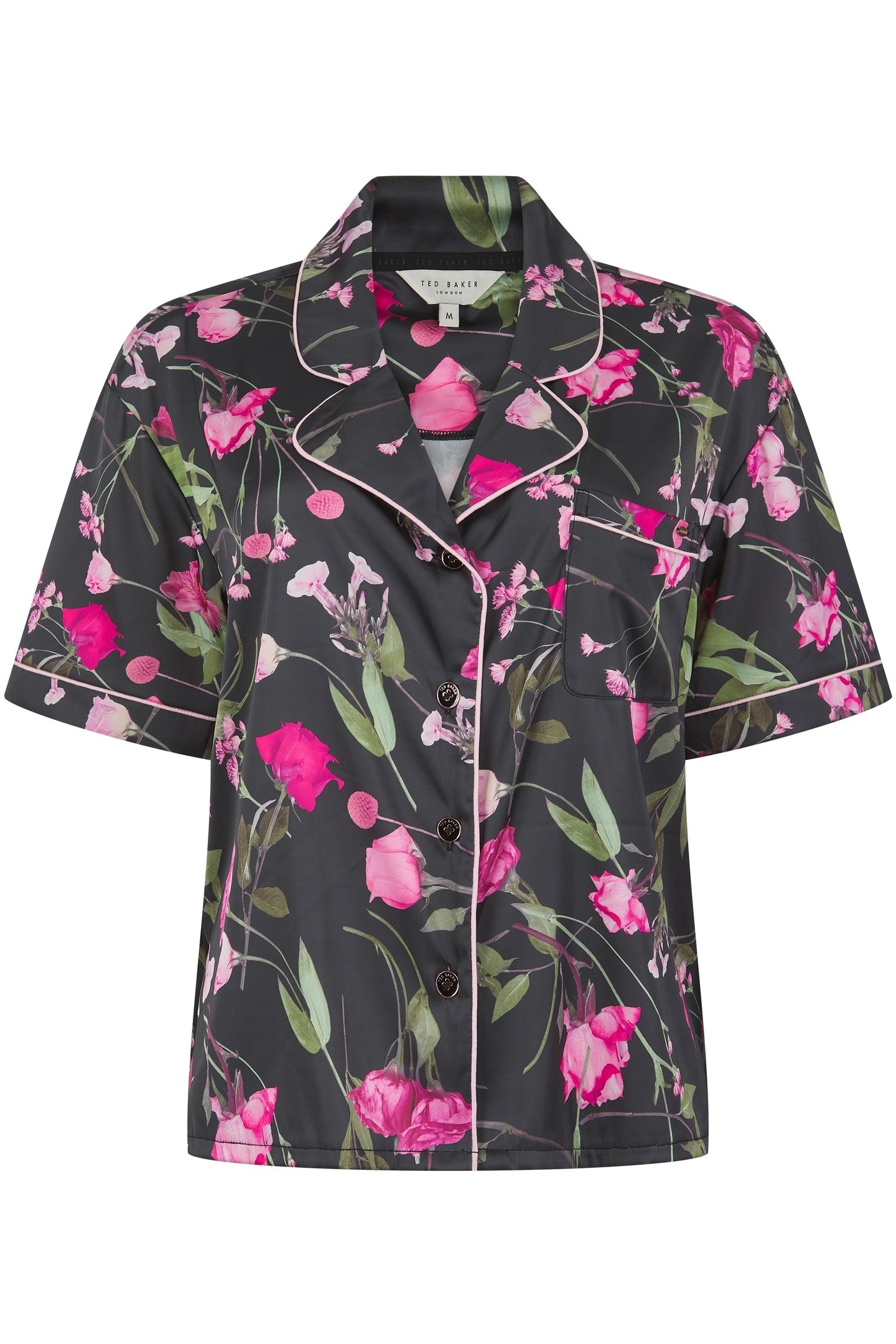 PENNY SHORT SATIN PJ BLACK DIGITAL PRINT 2