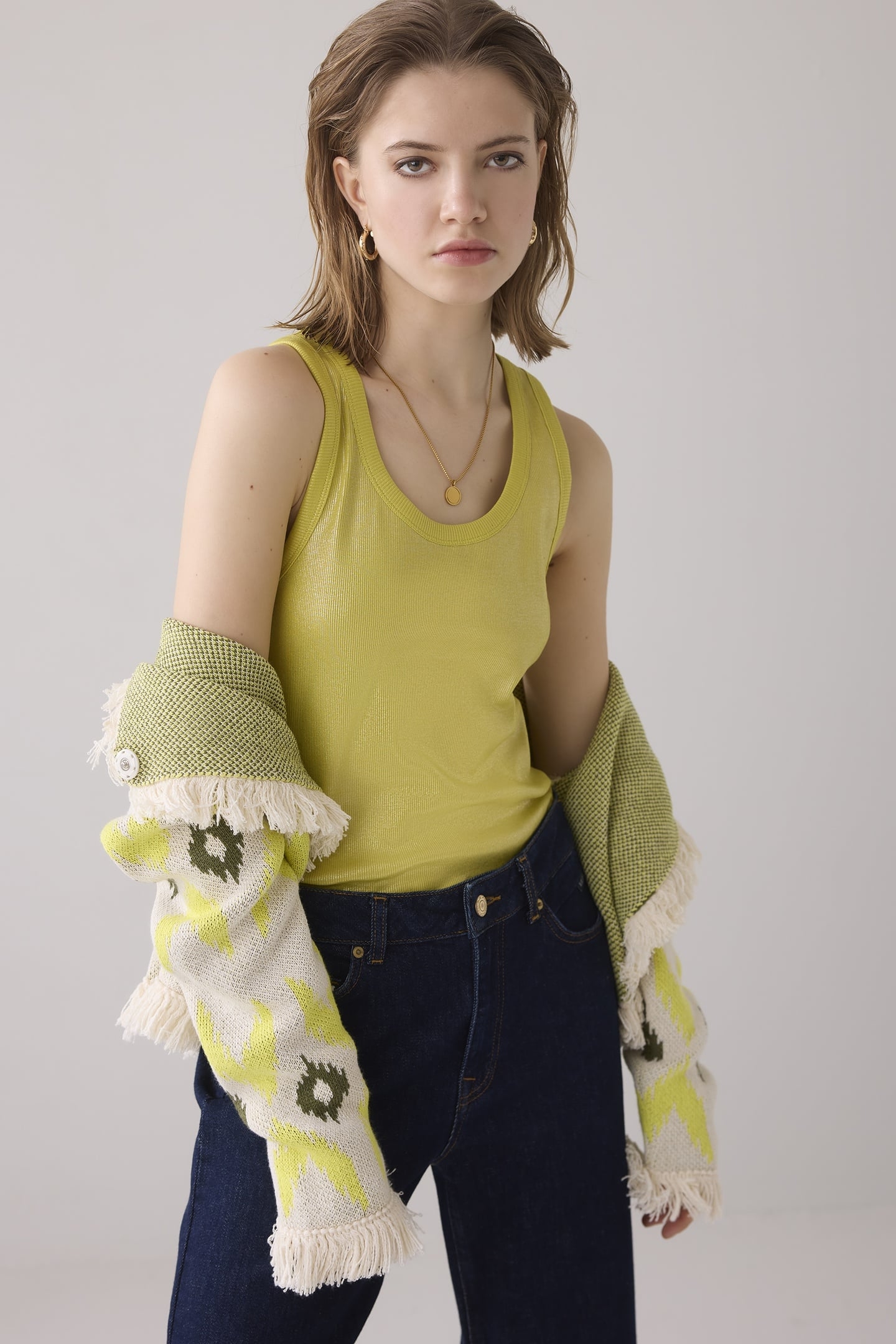 RIB TANKTOP COTTON RIB MIMOSA YELLOW 1