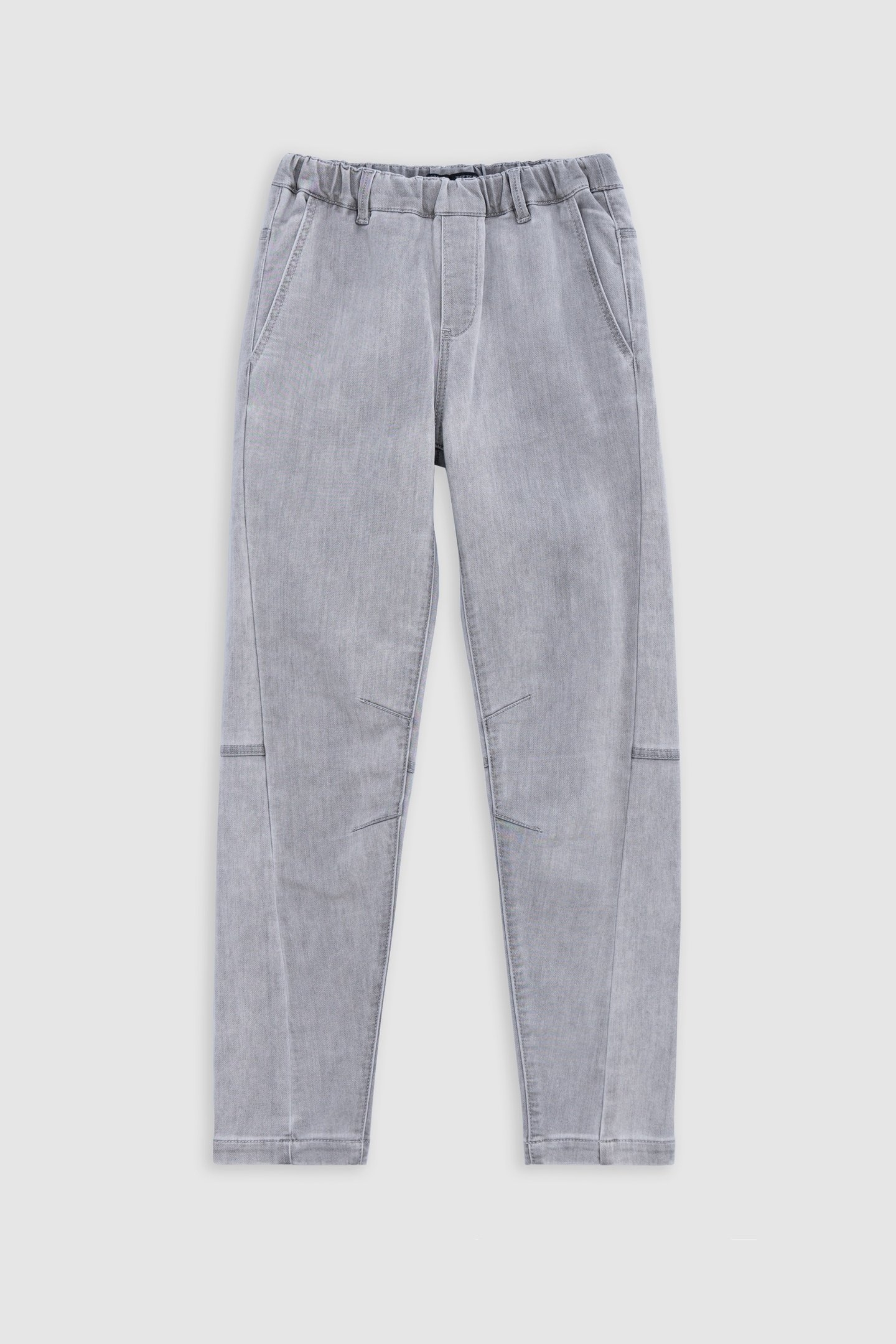 BOY'S GREY CUT-OFF KNEE JOGGER JEANS 1