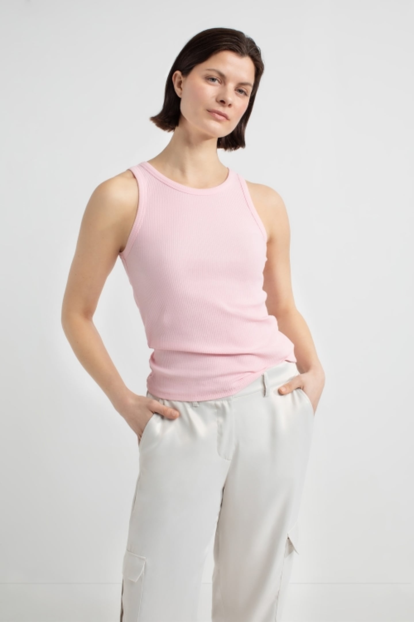 DOUTZEN TANK TOP LIGHT PINK 1