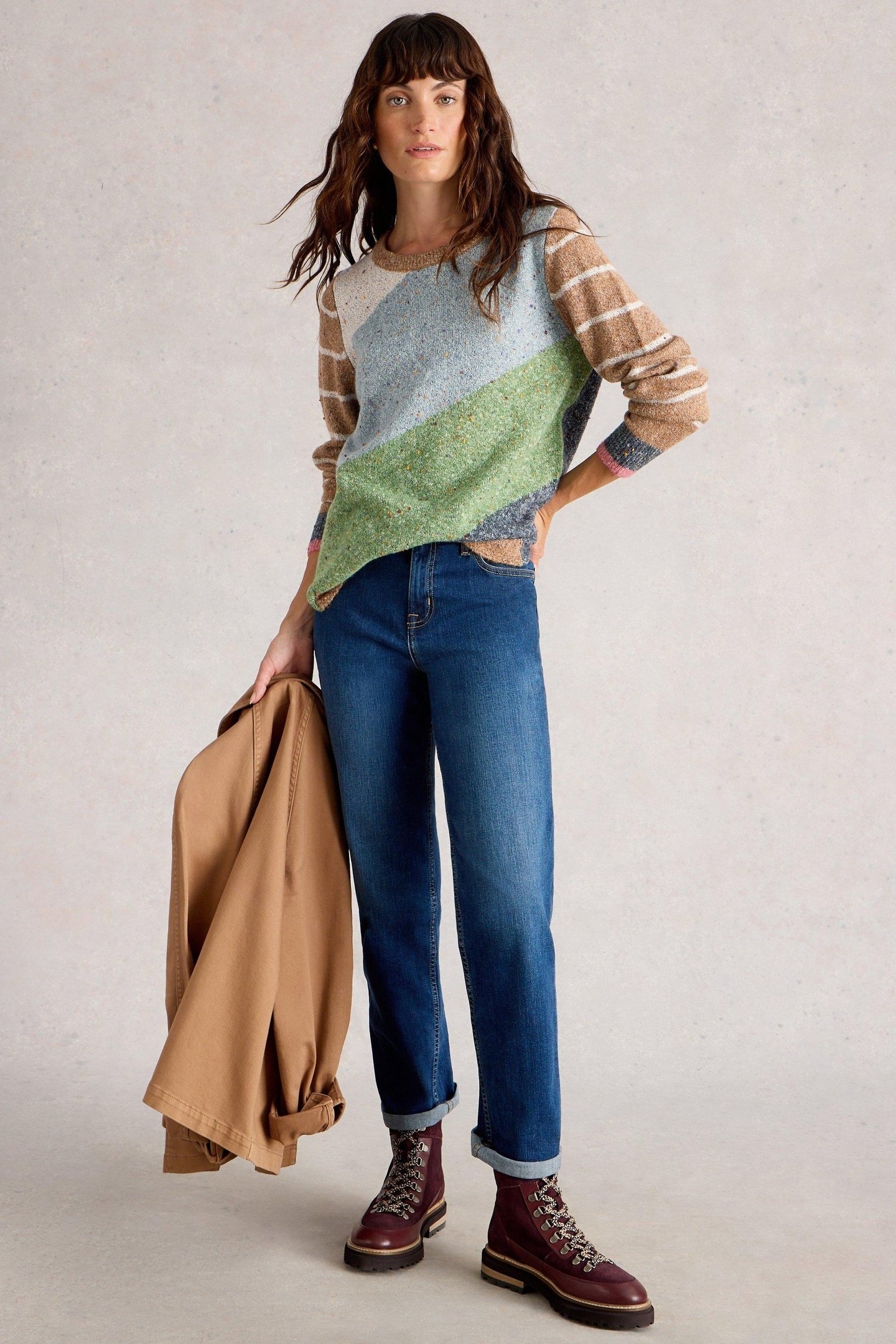 TALIA NEP JUMPER GREEN MULTI 1