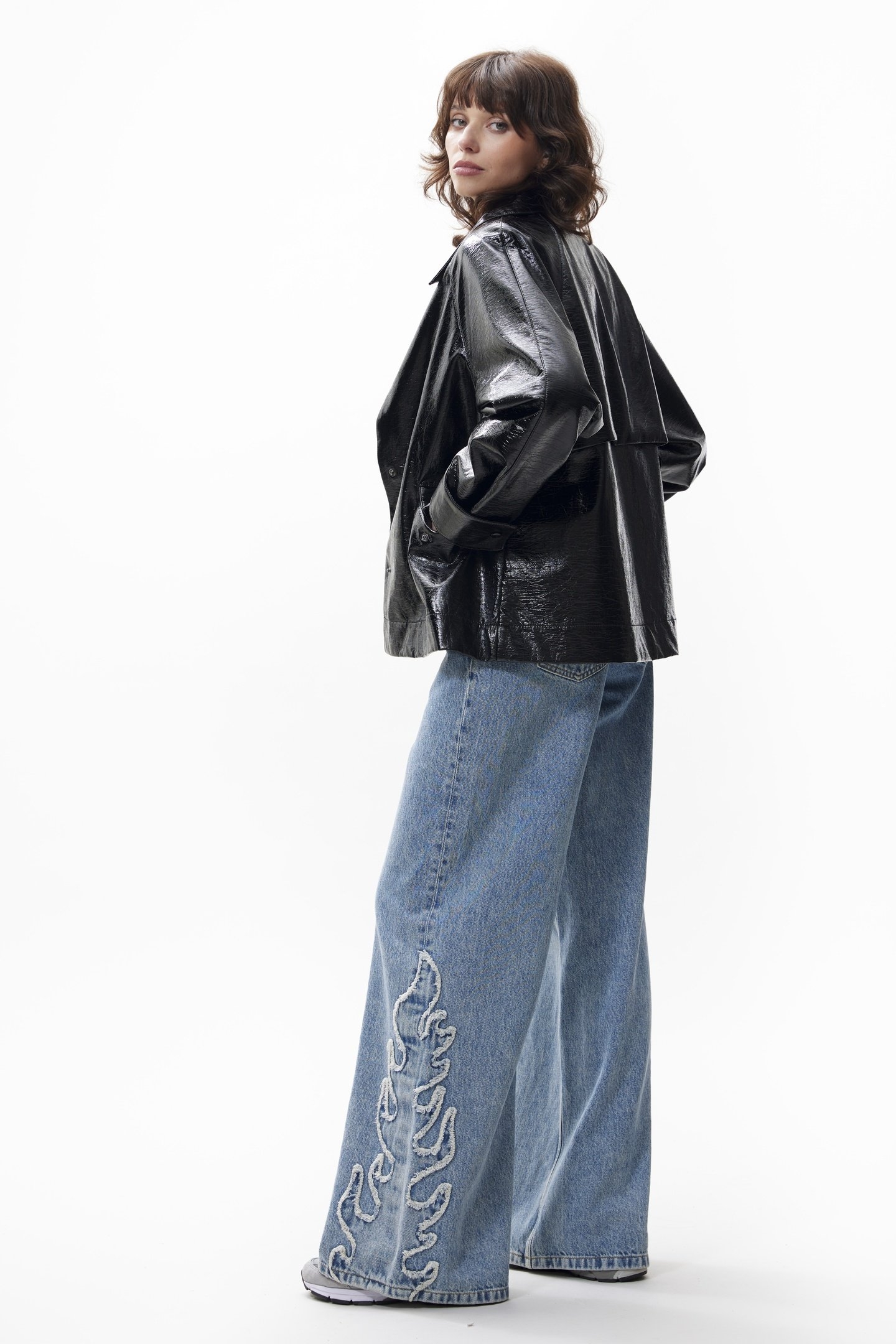 VEGAN LEATHER JACKET BLACK 2